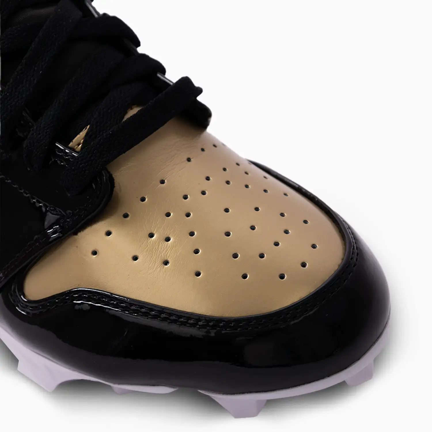 Men's Jordan 1 Low TD Football Cleat "Metallic Gold Black" - Image 5