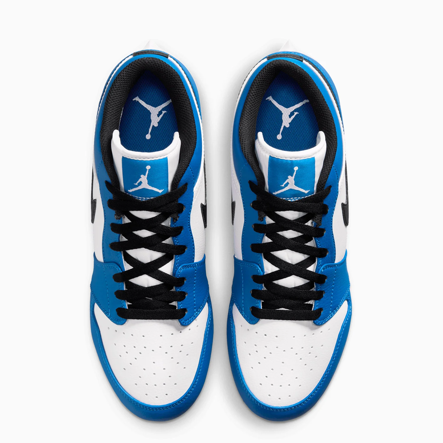 Men's Jordan 1 Low TD Football Cleat "White Black Royal" - Image 5