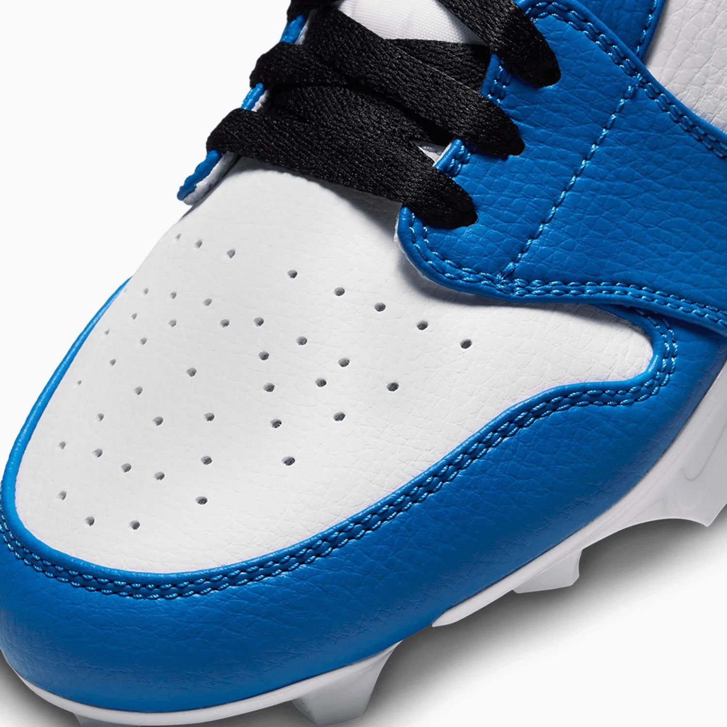 Men's Jordan 1 Low TD Football Cleat "White Black Royal" - Image 8
