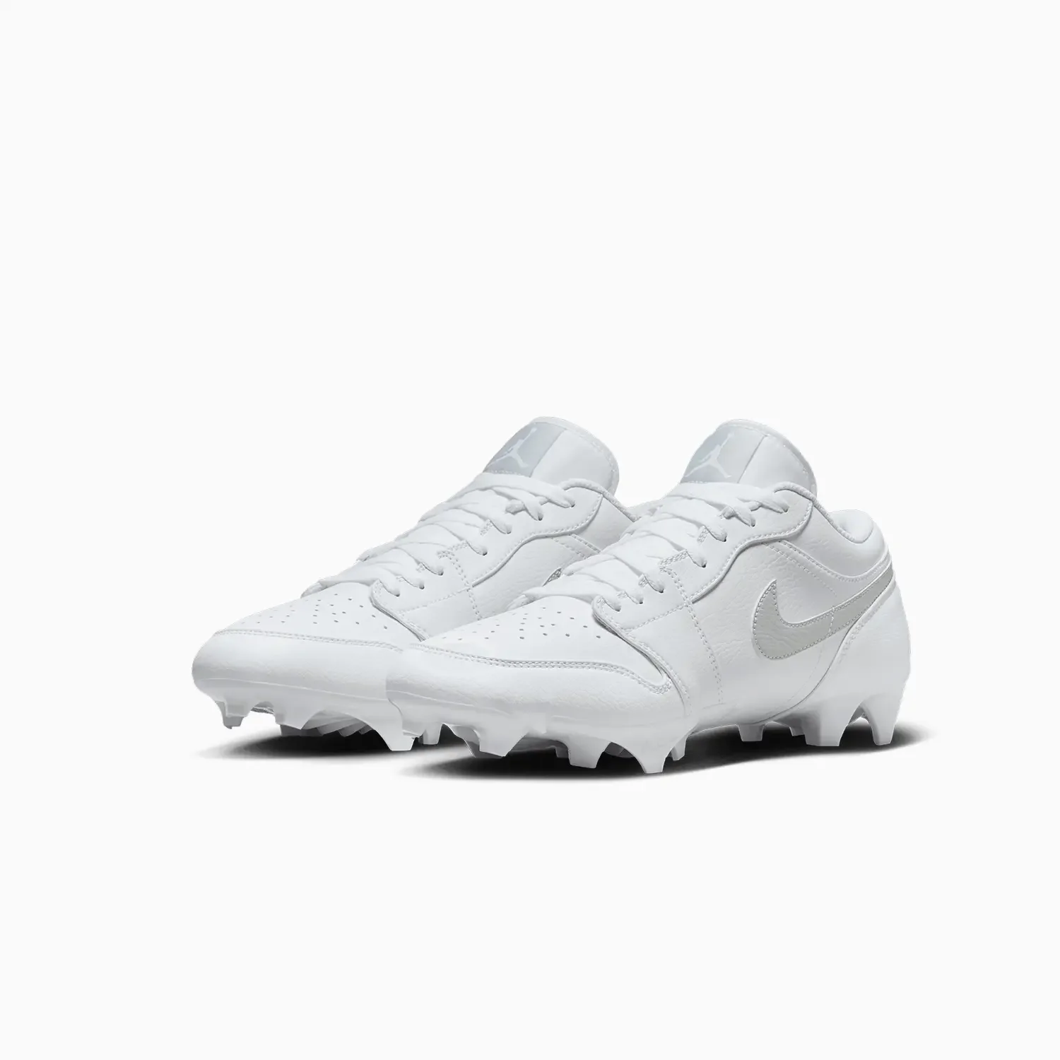 Men's Jordan 1 Low TD Football Cleat "White Grey Fog" - Image 2