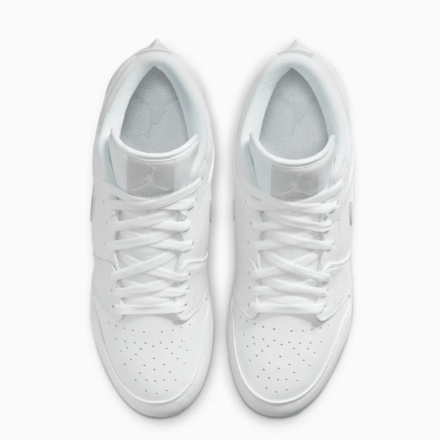 Men's Jordan 1 Low TD Football Cleat "White Grey Fog" - Image 4
