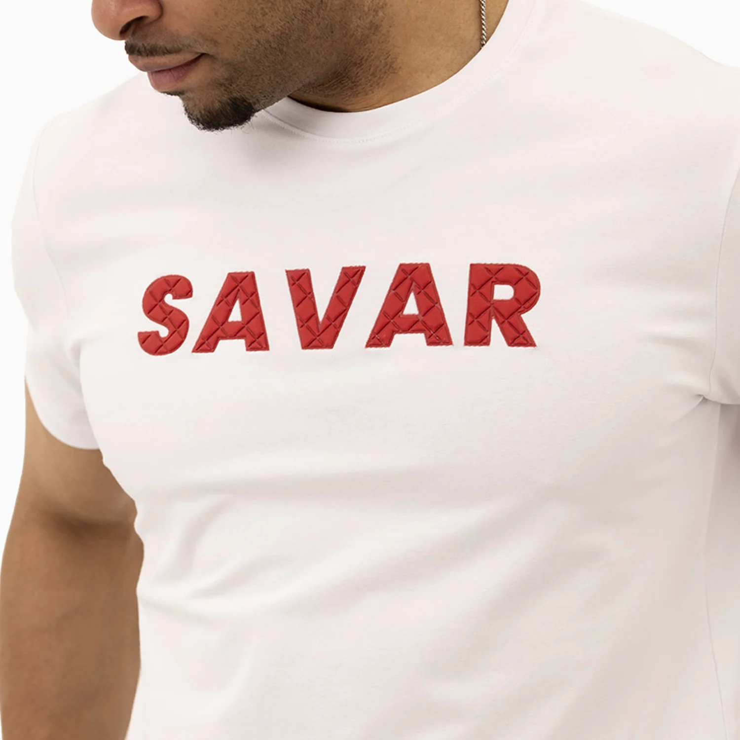 Men's Savar Bold Puff Print Short Sleeves T-Shirt - Image 3