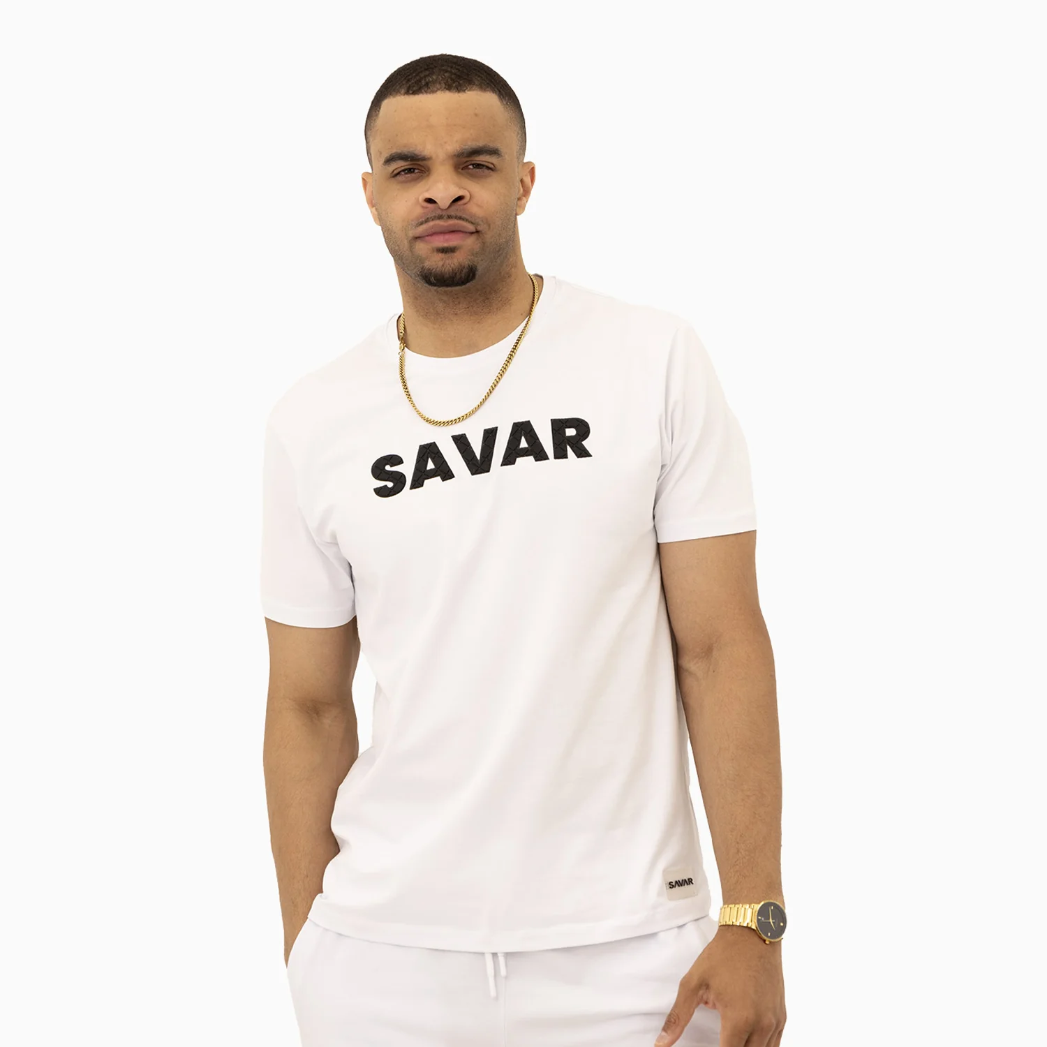 Men's Savar Bold Puff Print Short Sleeves T-Shirt - Image 5