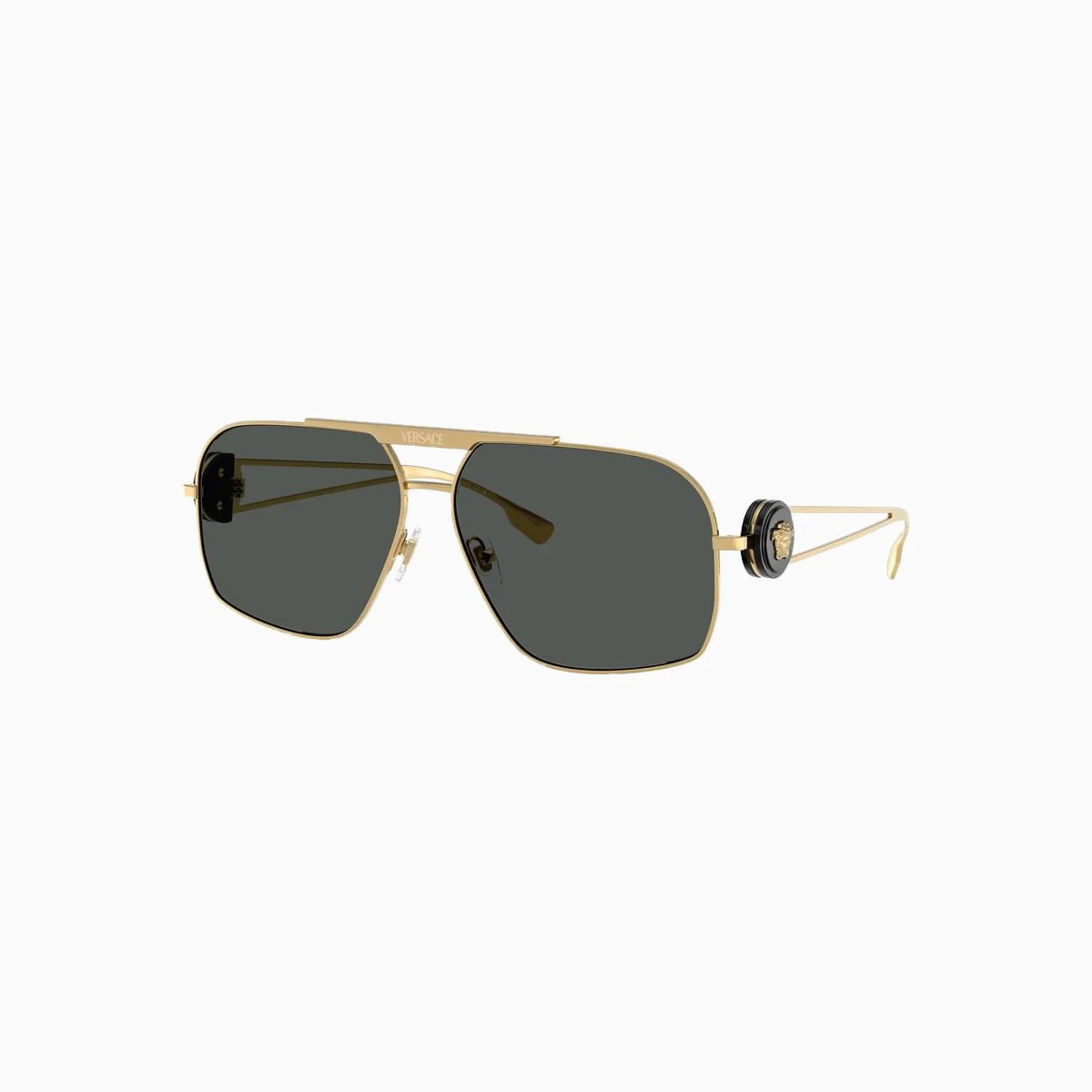 Men's Versace Gold Dark Grey Sunglasses - Image 2