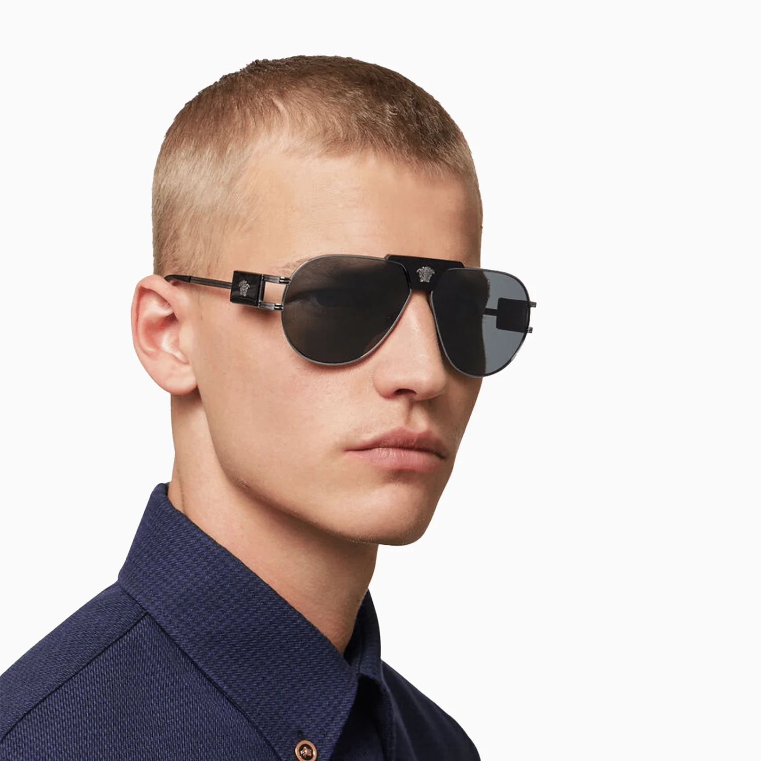 Men's Versace Special Project Aviator Sunglasses - Image 2