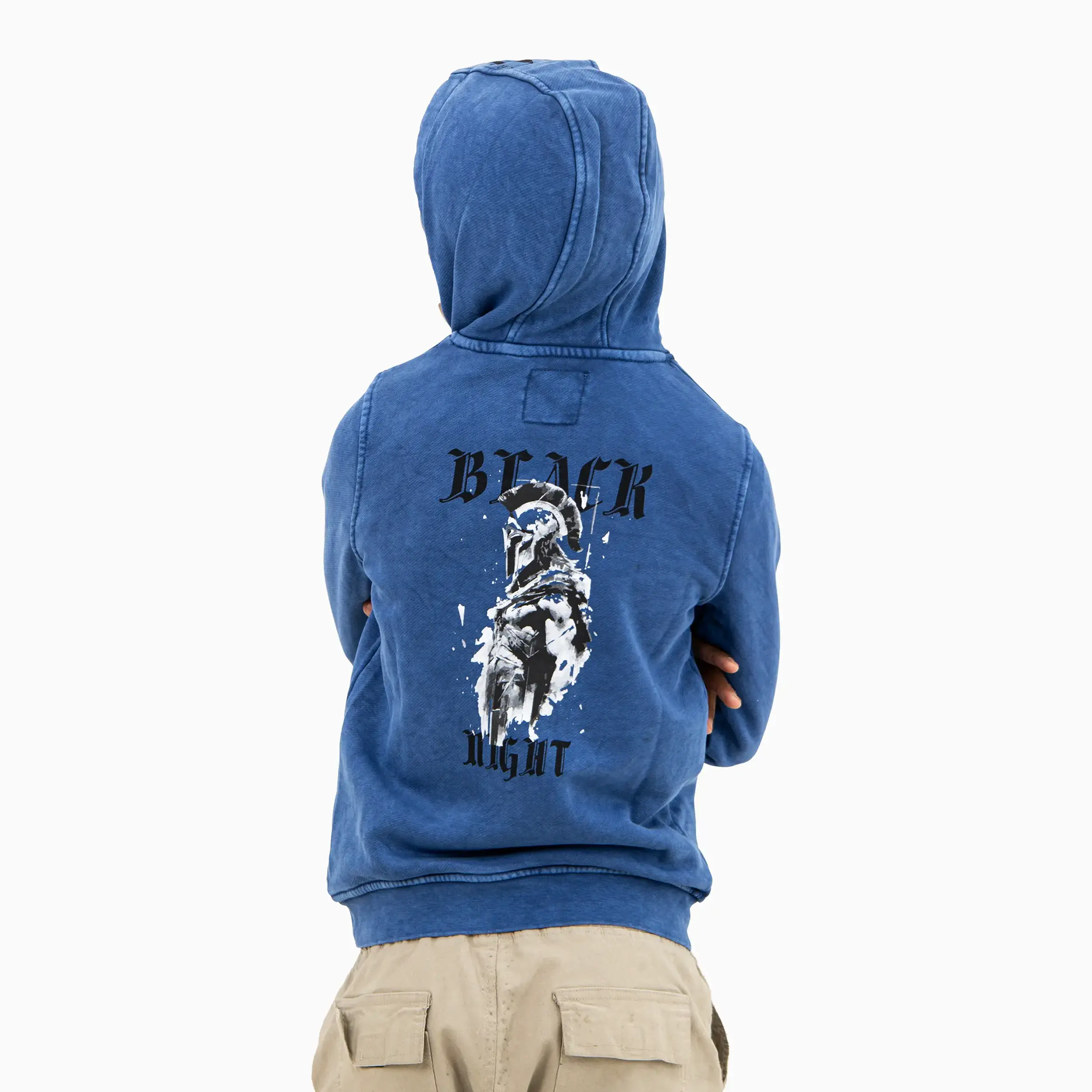 Kid's Black Night Pull Over Hoodie - Image 3