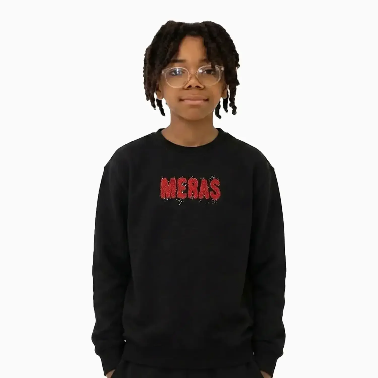 Kid's Chenille Patch Crew Neck Sweatshirt
