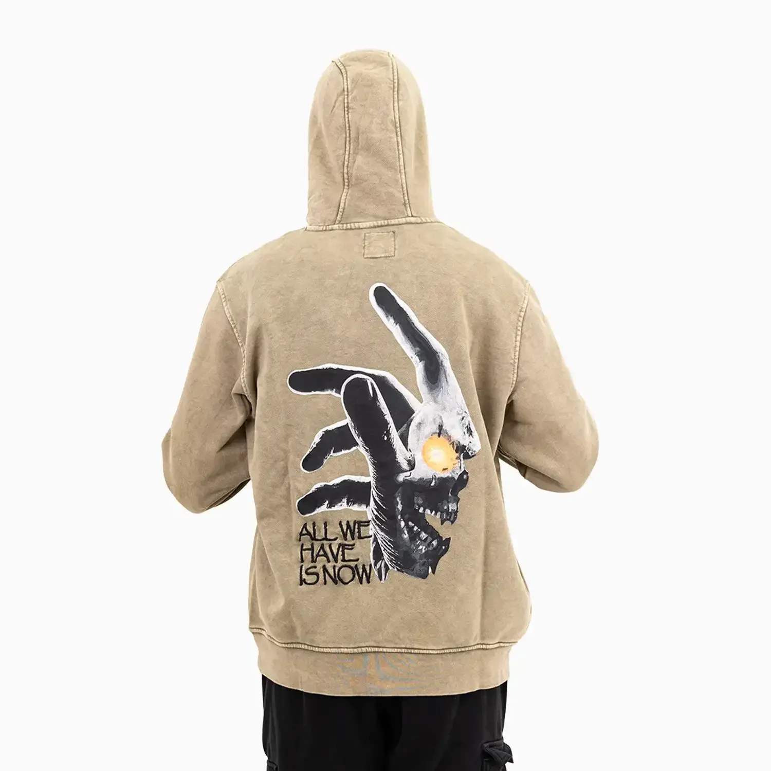 Men's All We Have Is Now Pull Over Hoodie - Image 3
