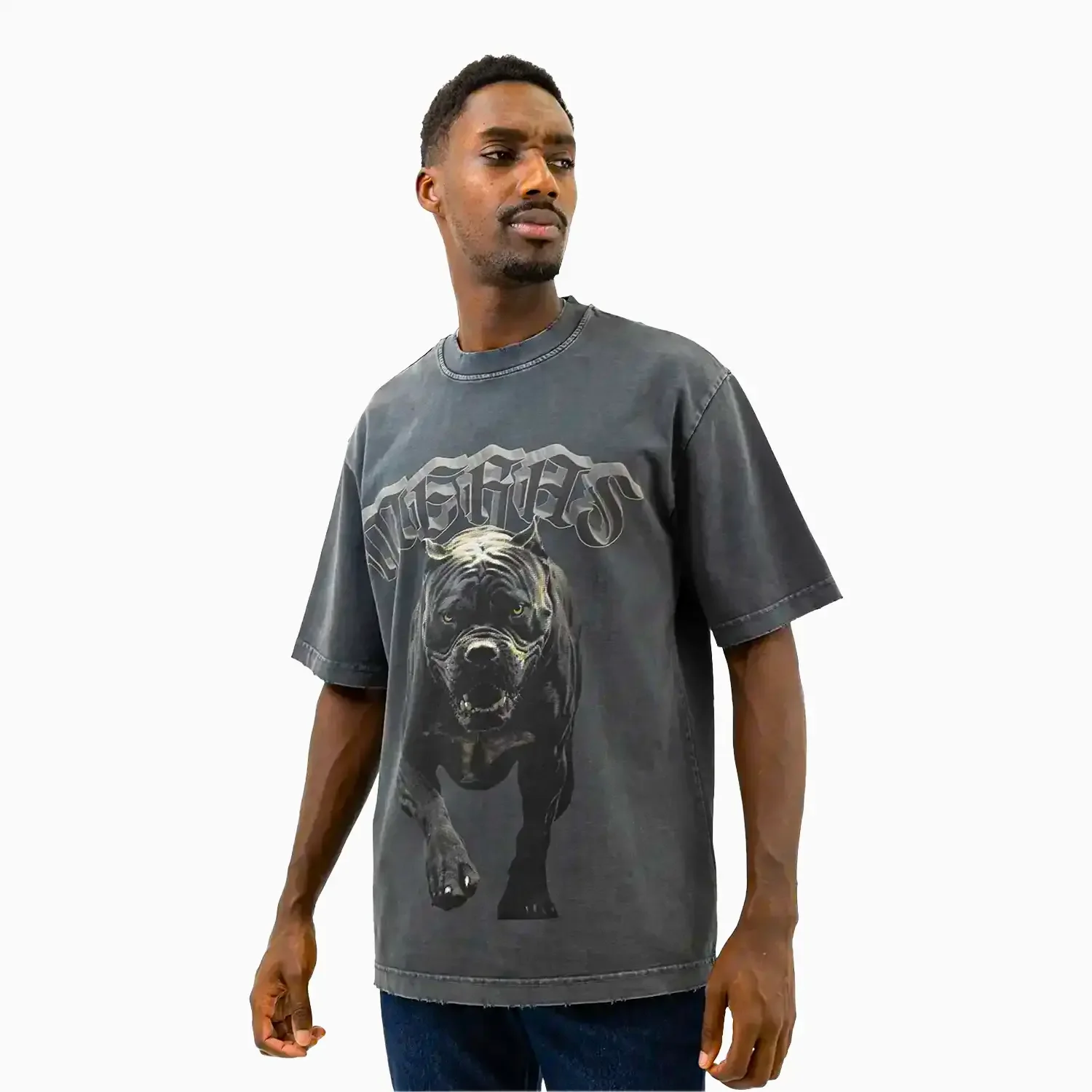 Men's Bull Dog Crew Neck T-Shirt - Image 5