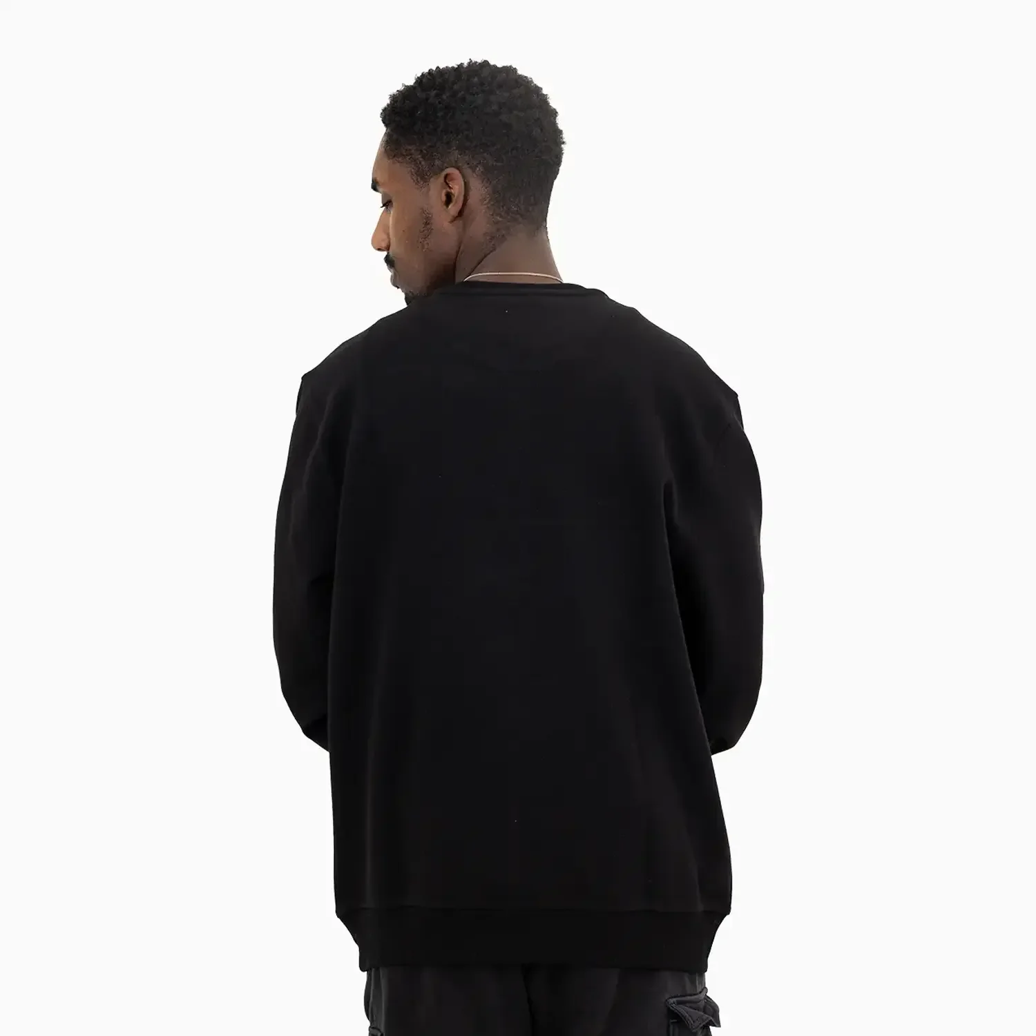 Men's Chenille Patch Crew Neck Sweatshirt - Image 2