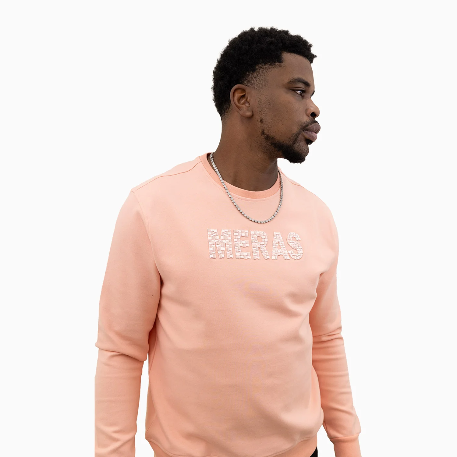 Men's Embroidery Crew Neck Sweatshirt - Image 4