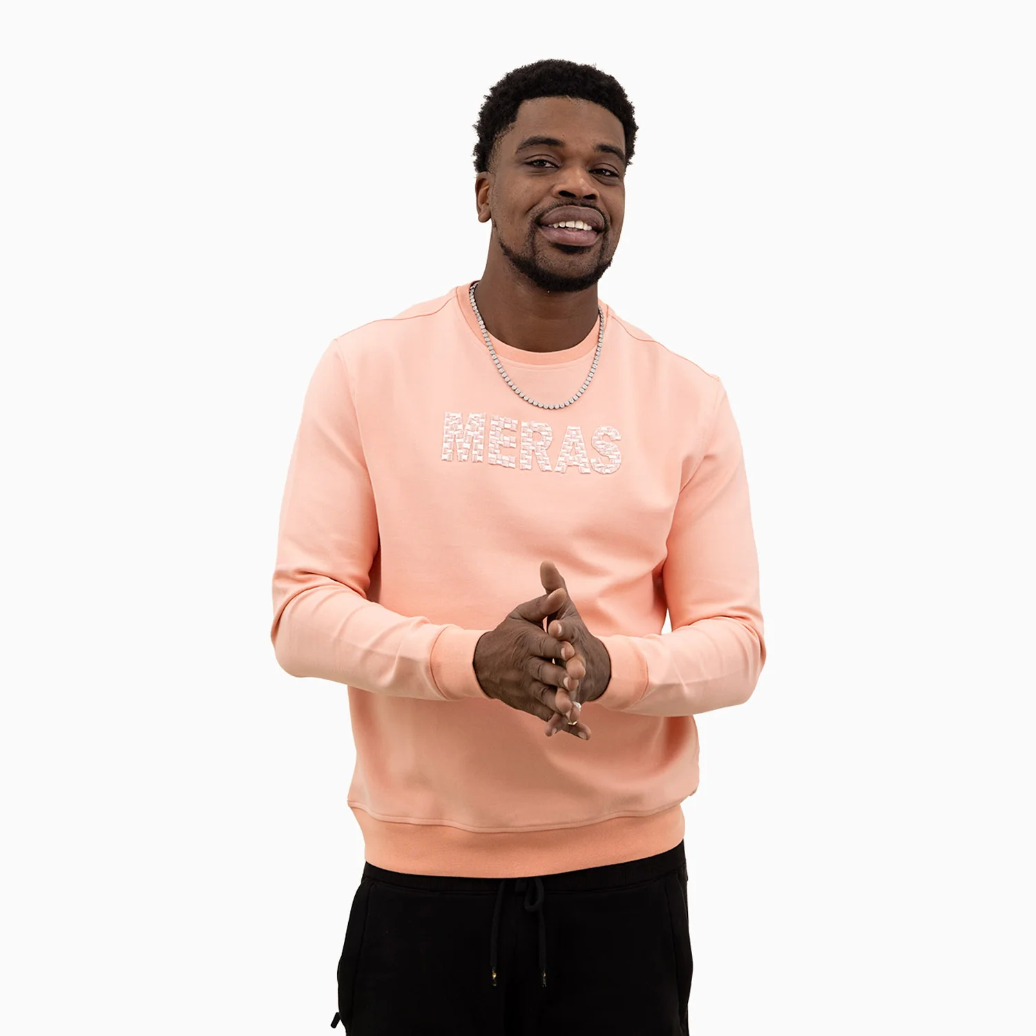 Men's Embroidery Crew Neck Sweatshirt - Image 5