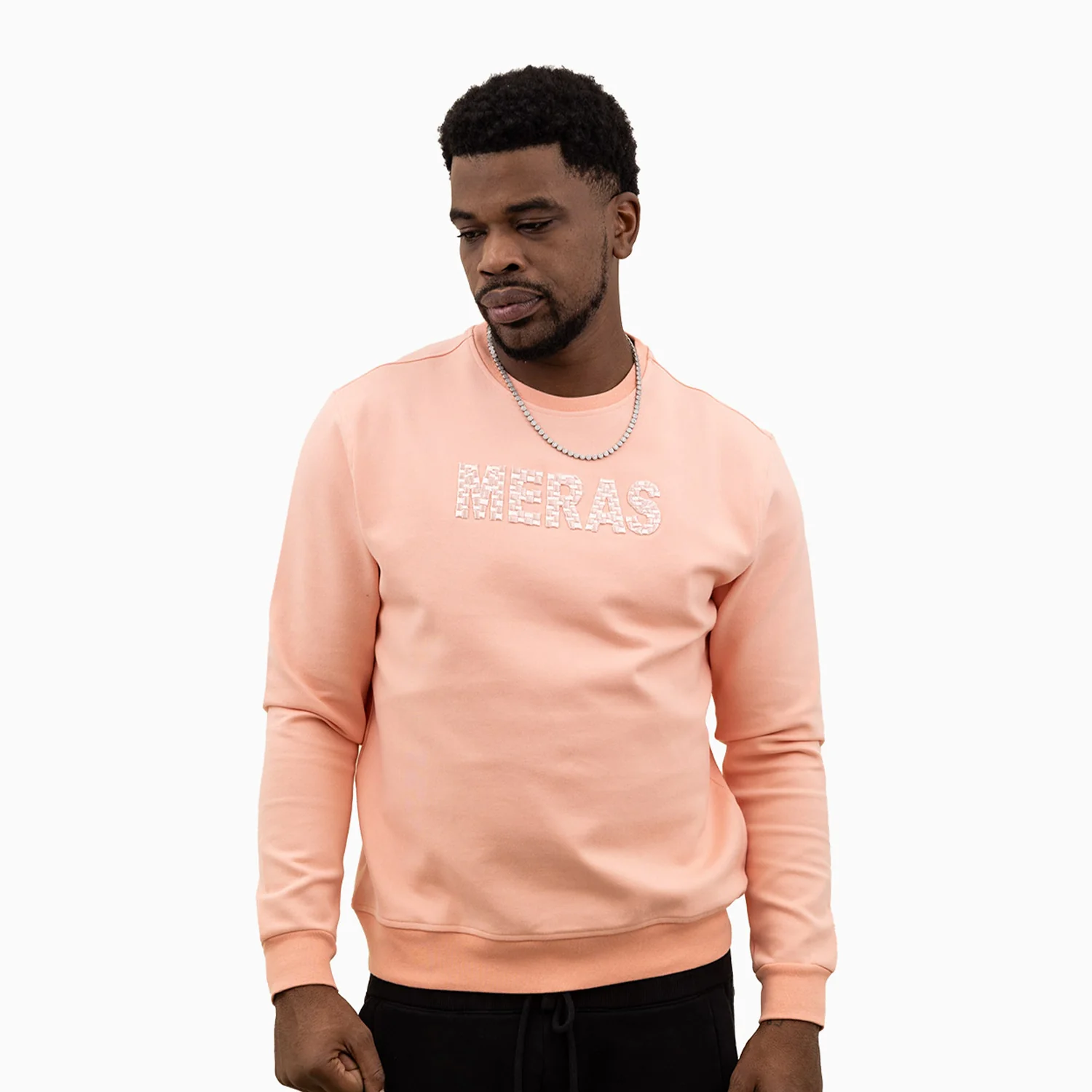 Men's Embroidery Crew Neck Sweatshirt - Image 7
