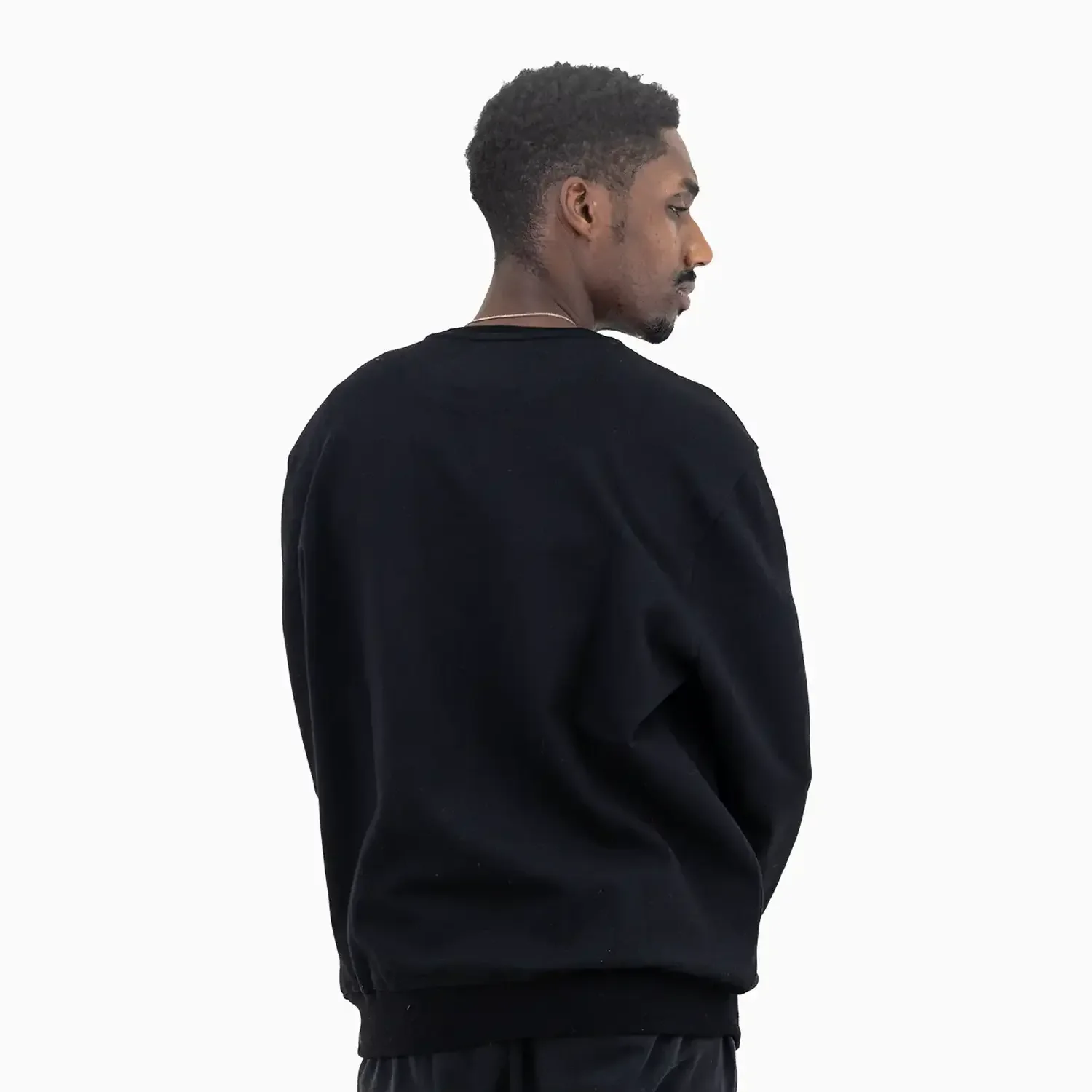 Men's Girl Sad Face Crew Neck Sweatshirt - Image 2