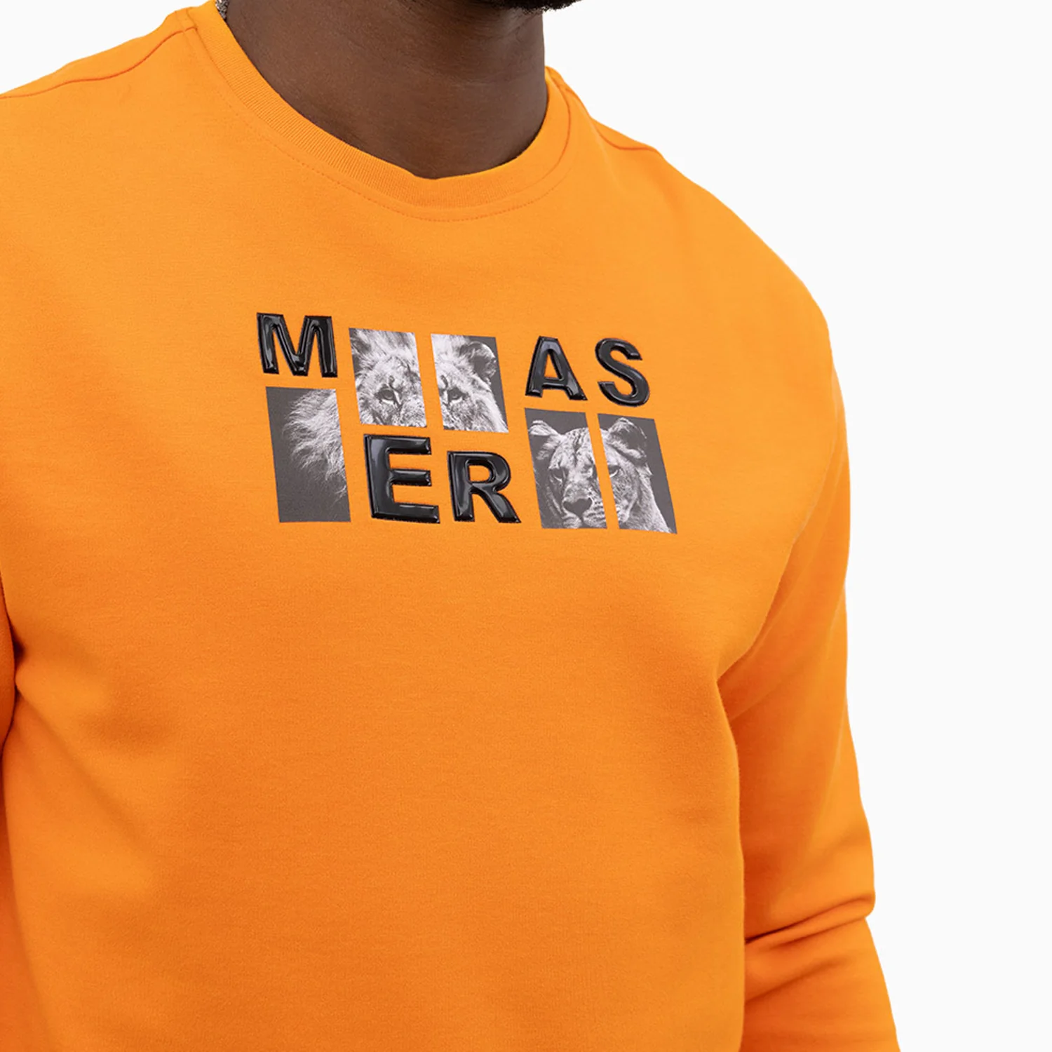 Men's Lion Graphic Crew Neck Sweatshirt - Image 2