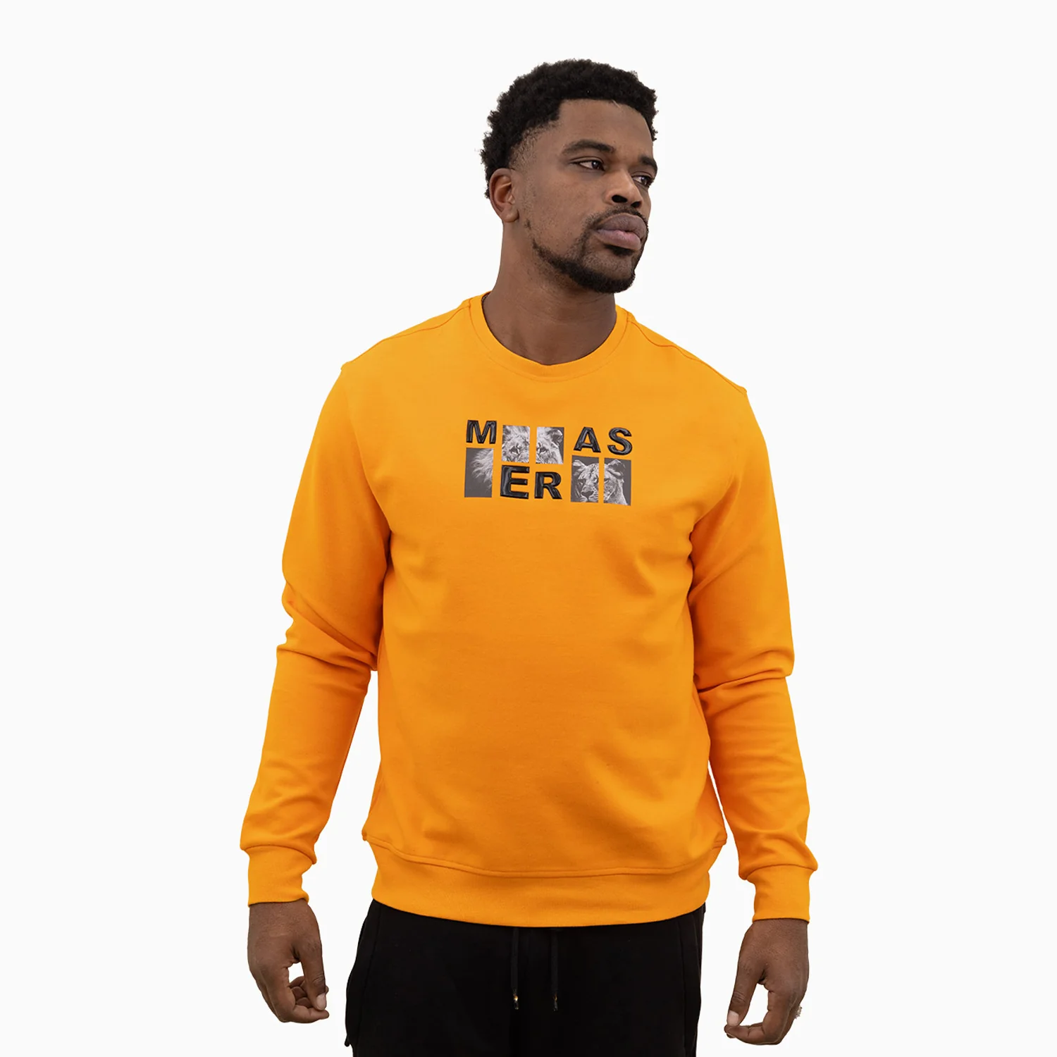 Men's Lion Graphic Crew Neck Sweatshirt - Image 7