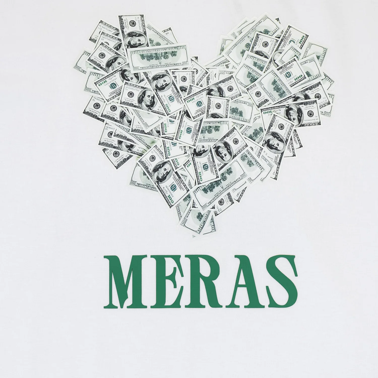 Men's Money Heart Graphic Short Sleeve T Shirt - Image 3