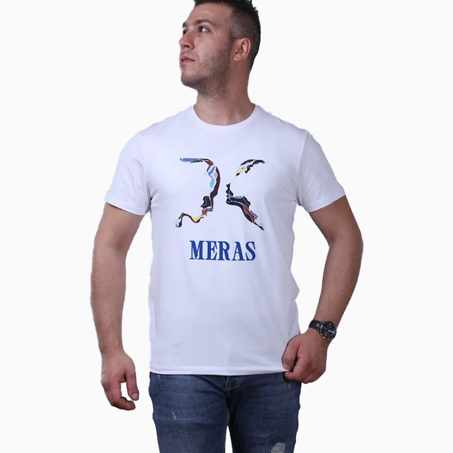 Men's Monkey Crew Neck Short Sleeve T Shirt