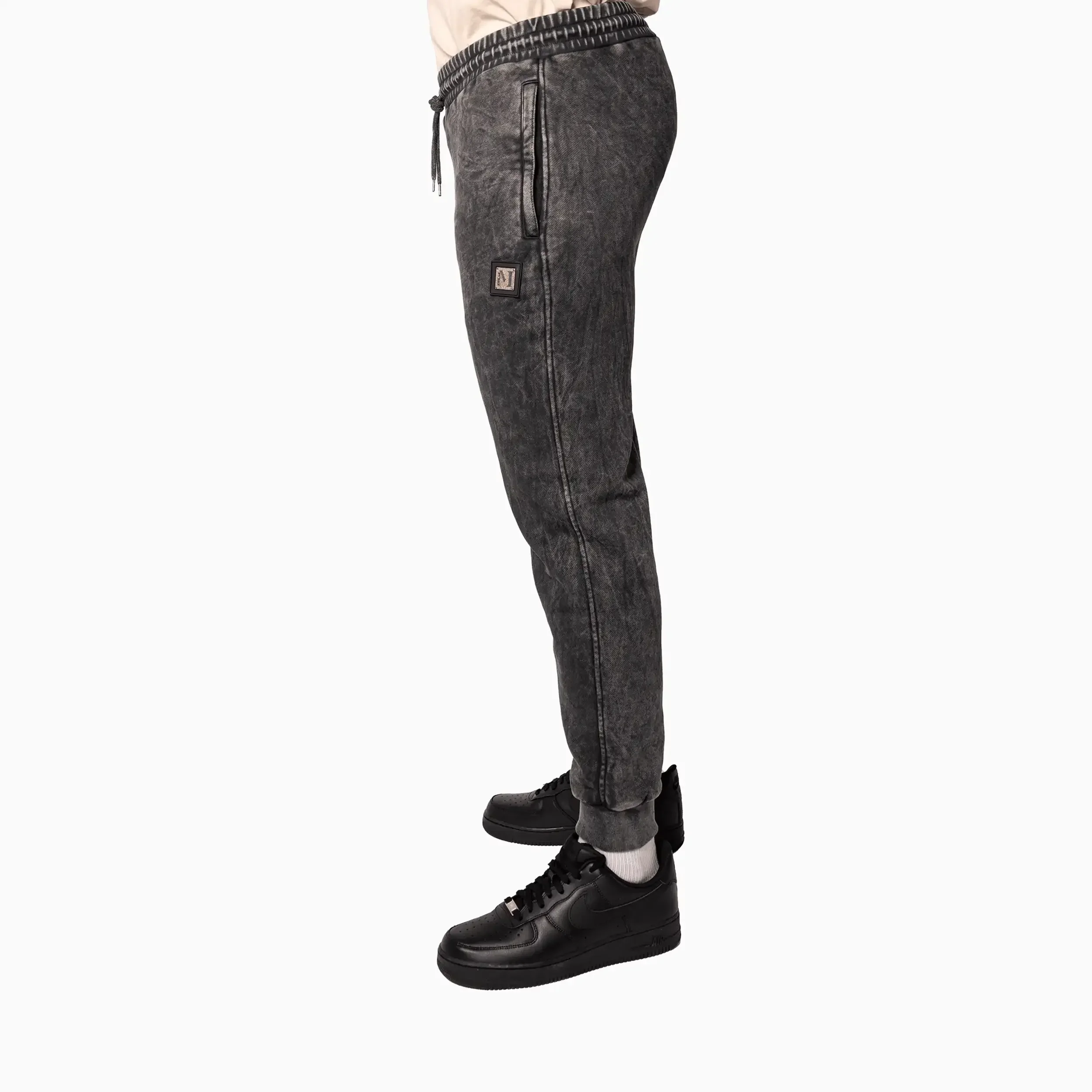 Men's Sportswear Washed Black Sweat Pant - Image 4