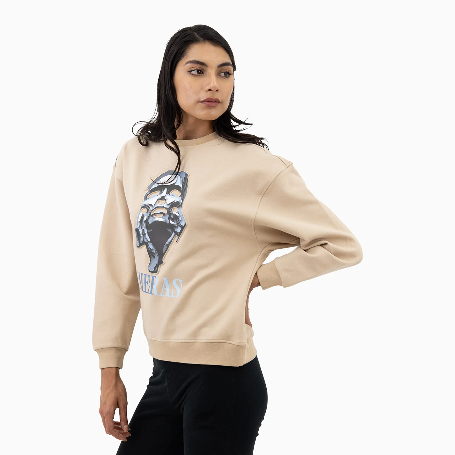 Women's Grey Lady Crew Neck Sweatshirt - Image 4