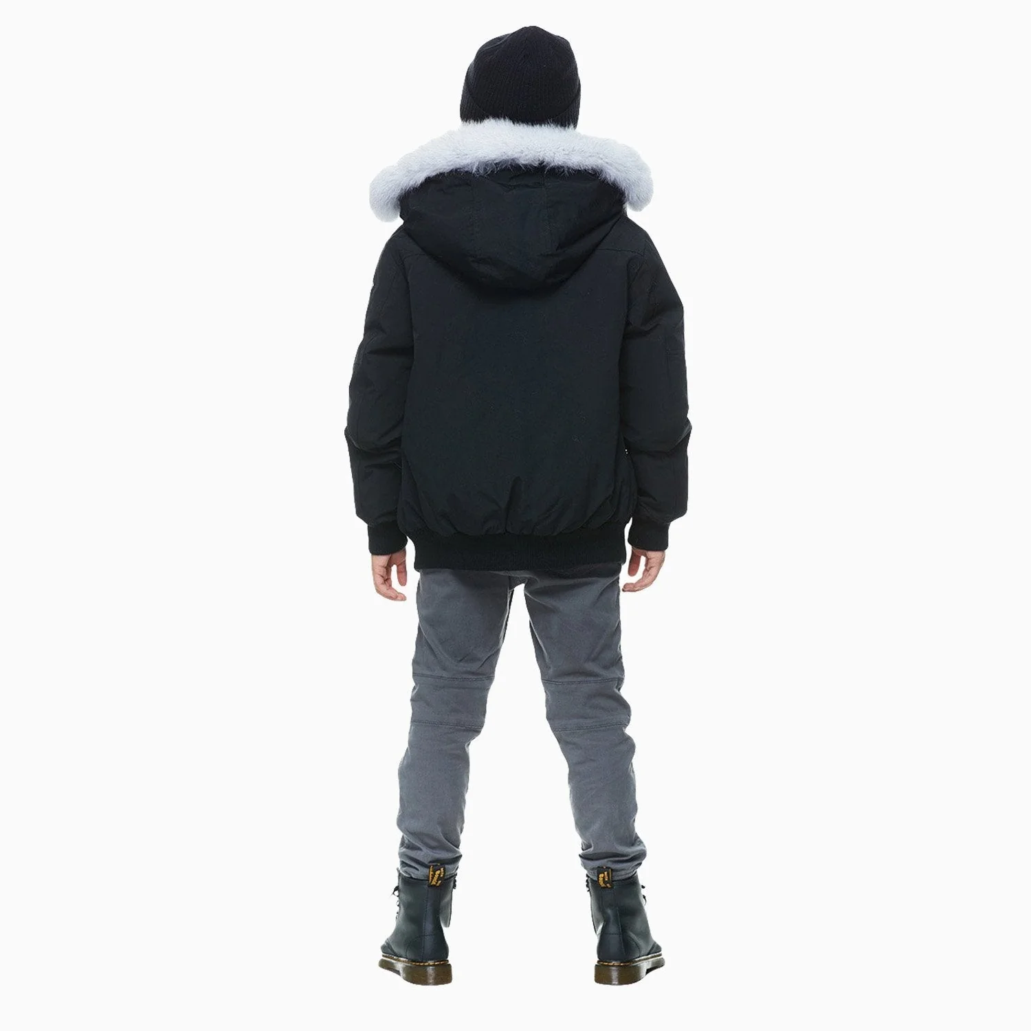 Kid's Fur Bomber Jacket - Image 4