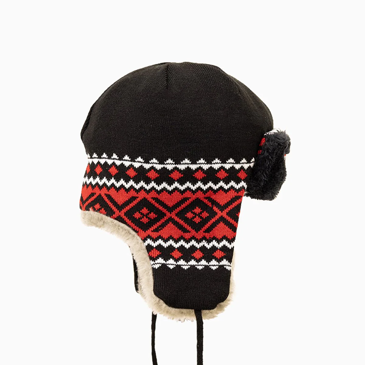 Chicago Bulls NBA Trapper Knit Cuff Beanie Hat - Image 4