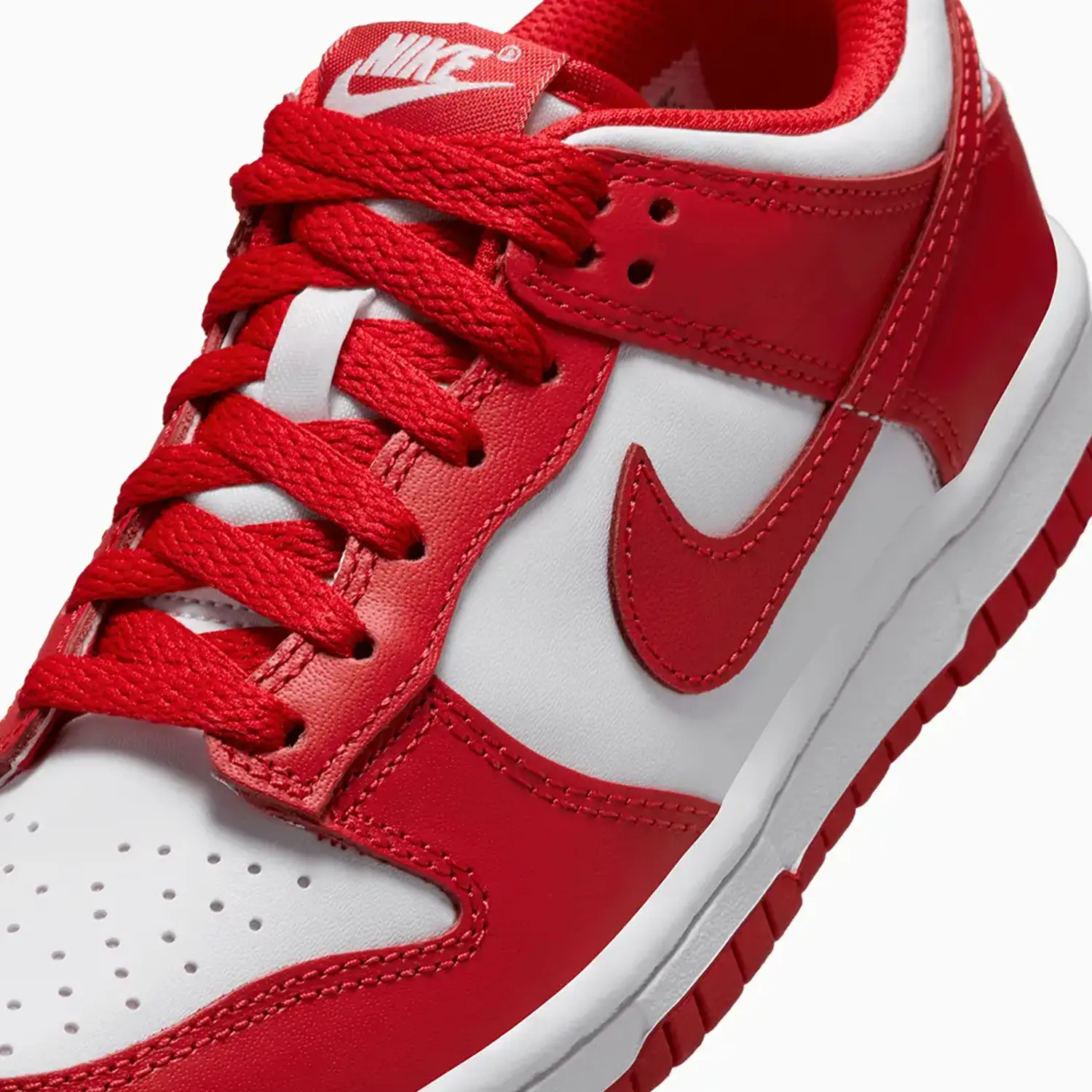 Kid's Dunk Low "White University Red" Grade School - Image 7