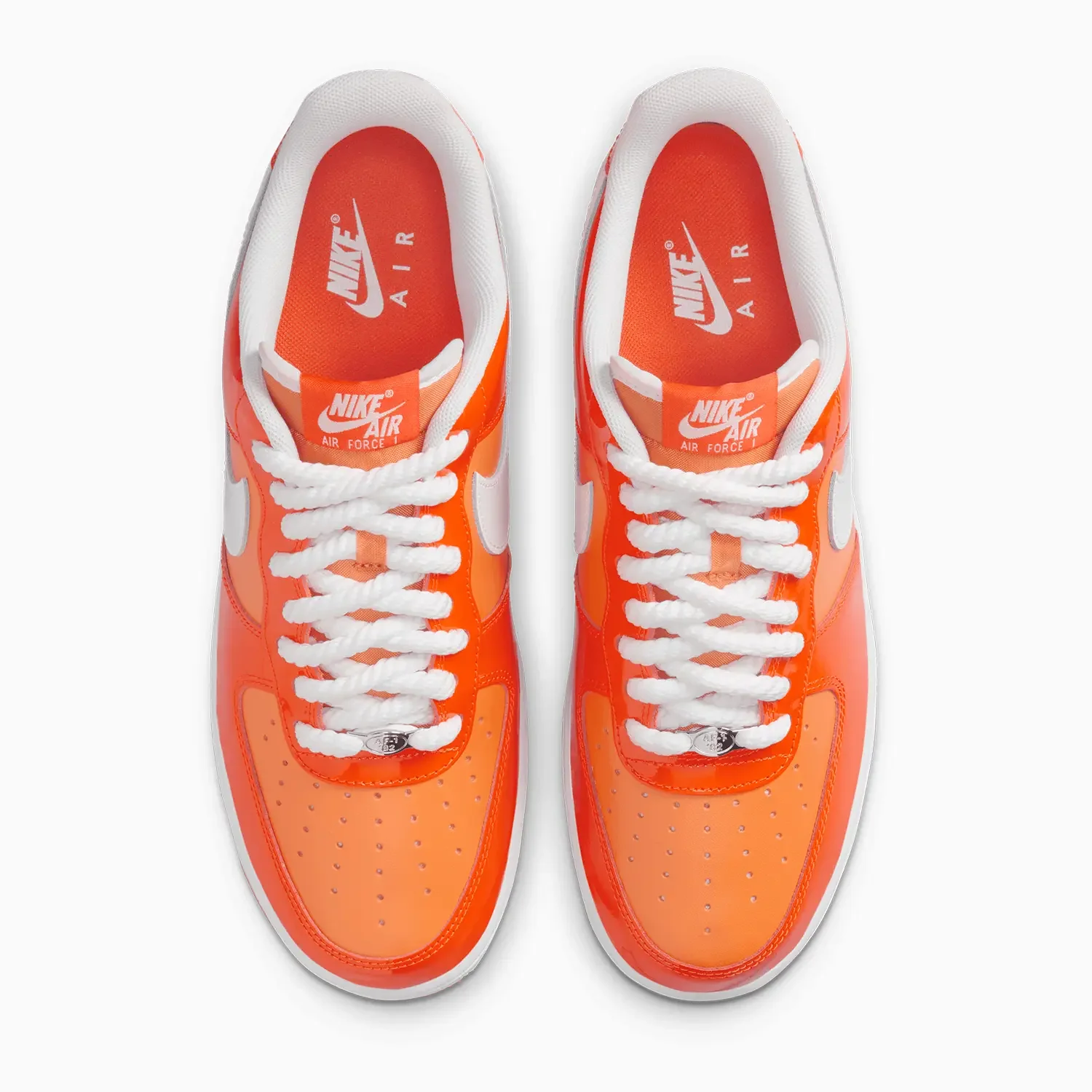 Men's Air Force 1 07 LV8 "Orange White Patent" - Image 6