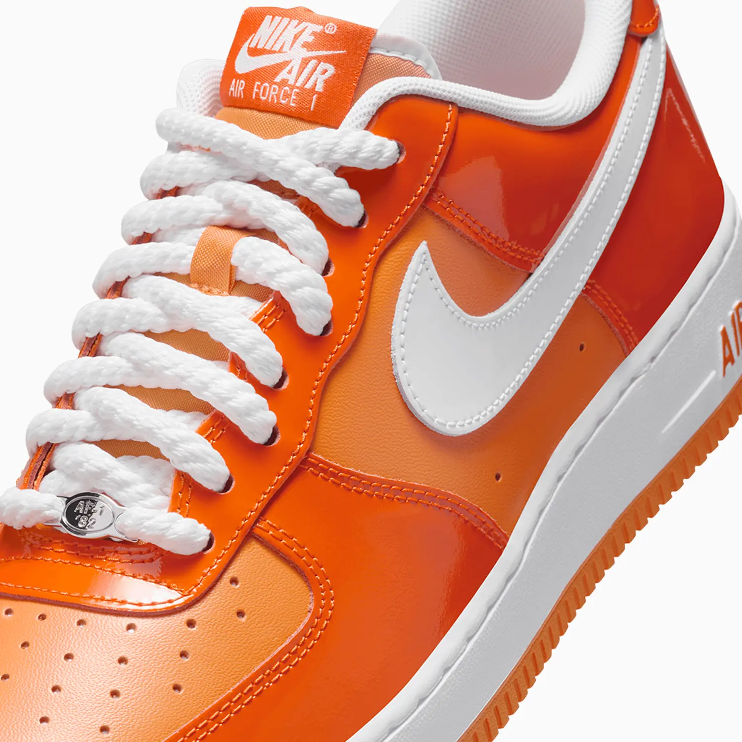 Men's Air Force 1 07 LV8 "Orange White Patent" - Image 7
