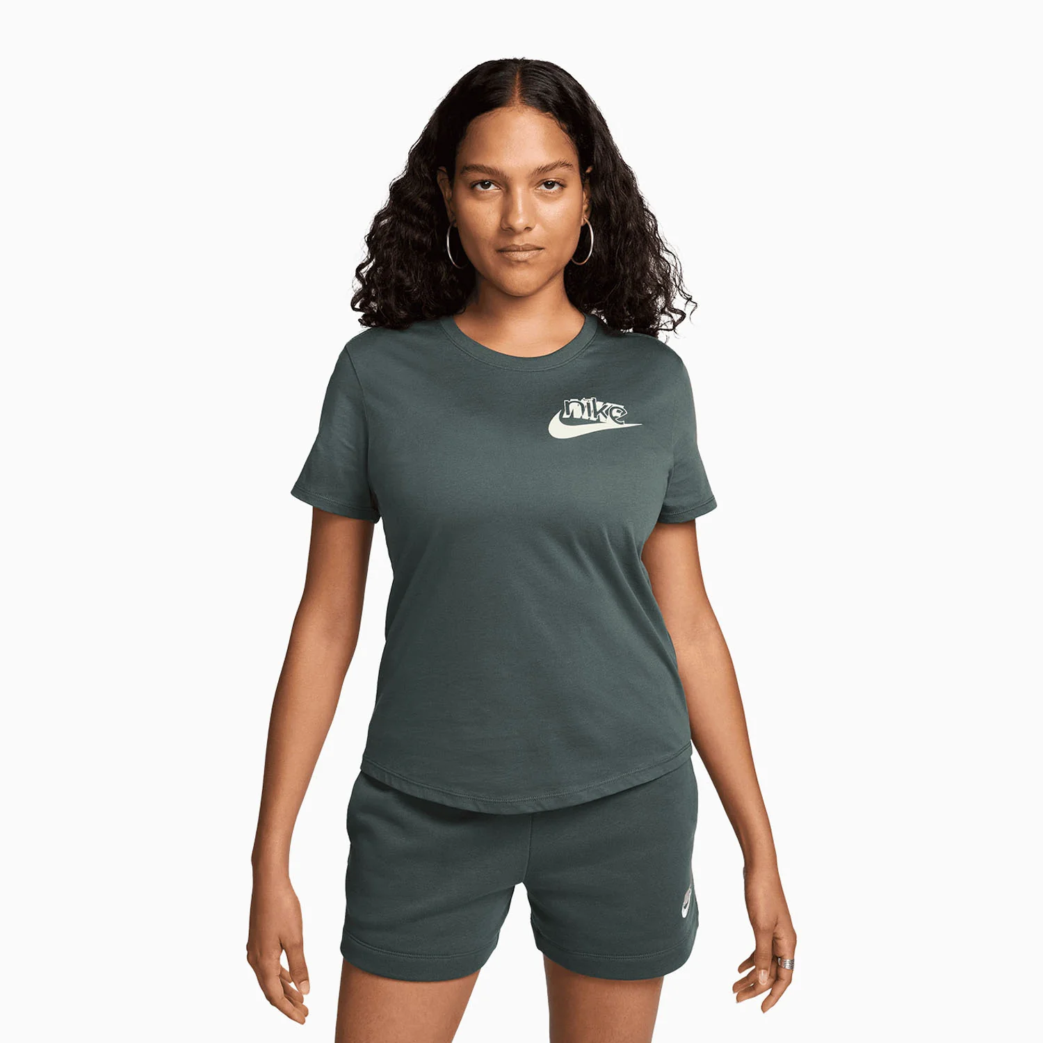 Women's Sportswear Graphic T-Shirt And Shorts Outfit - Image 2