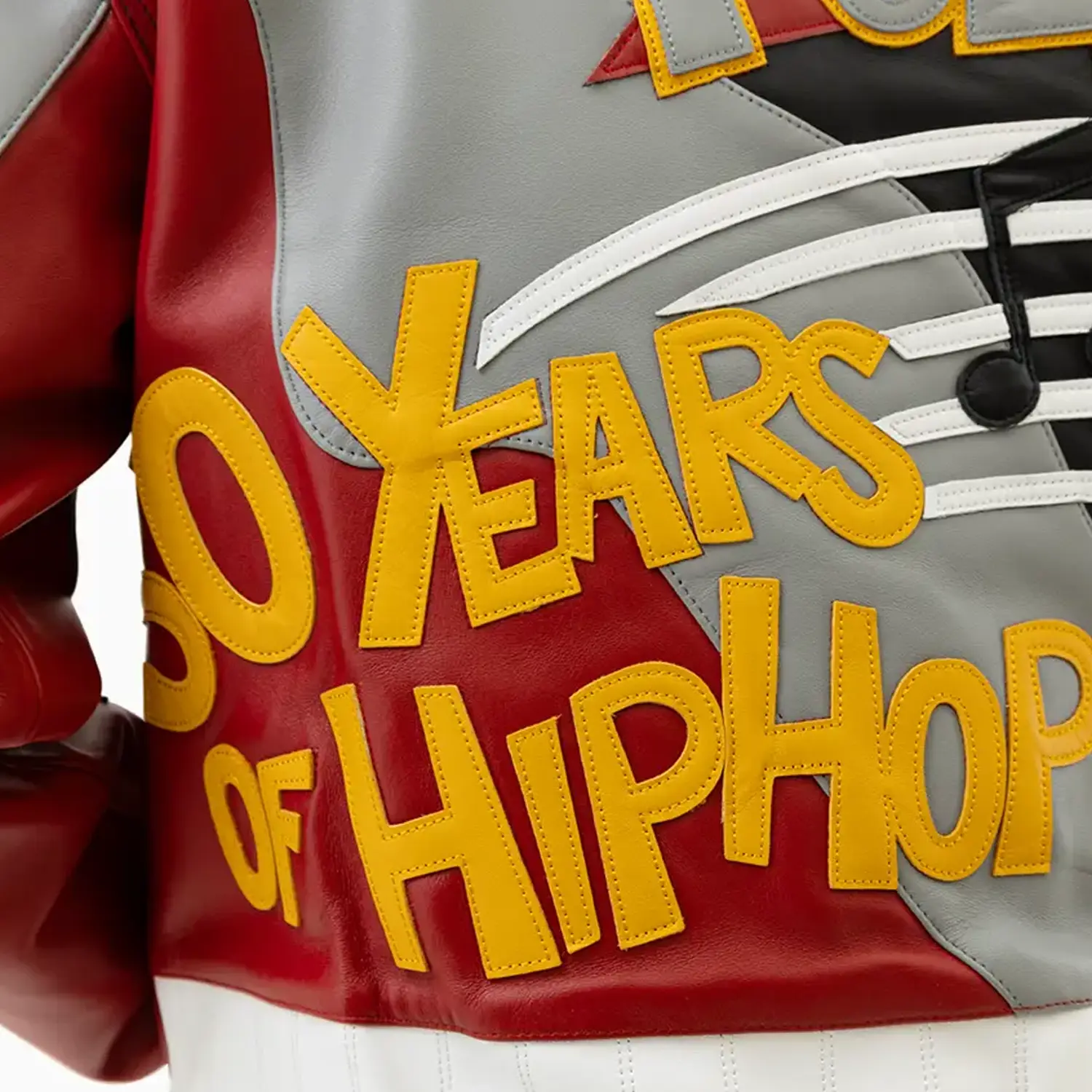 Men's 50 Years Of Hip Hop Leather Jacket - Image 14