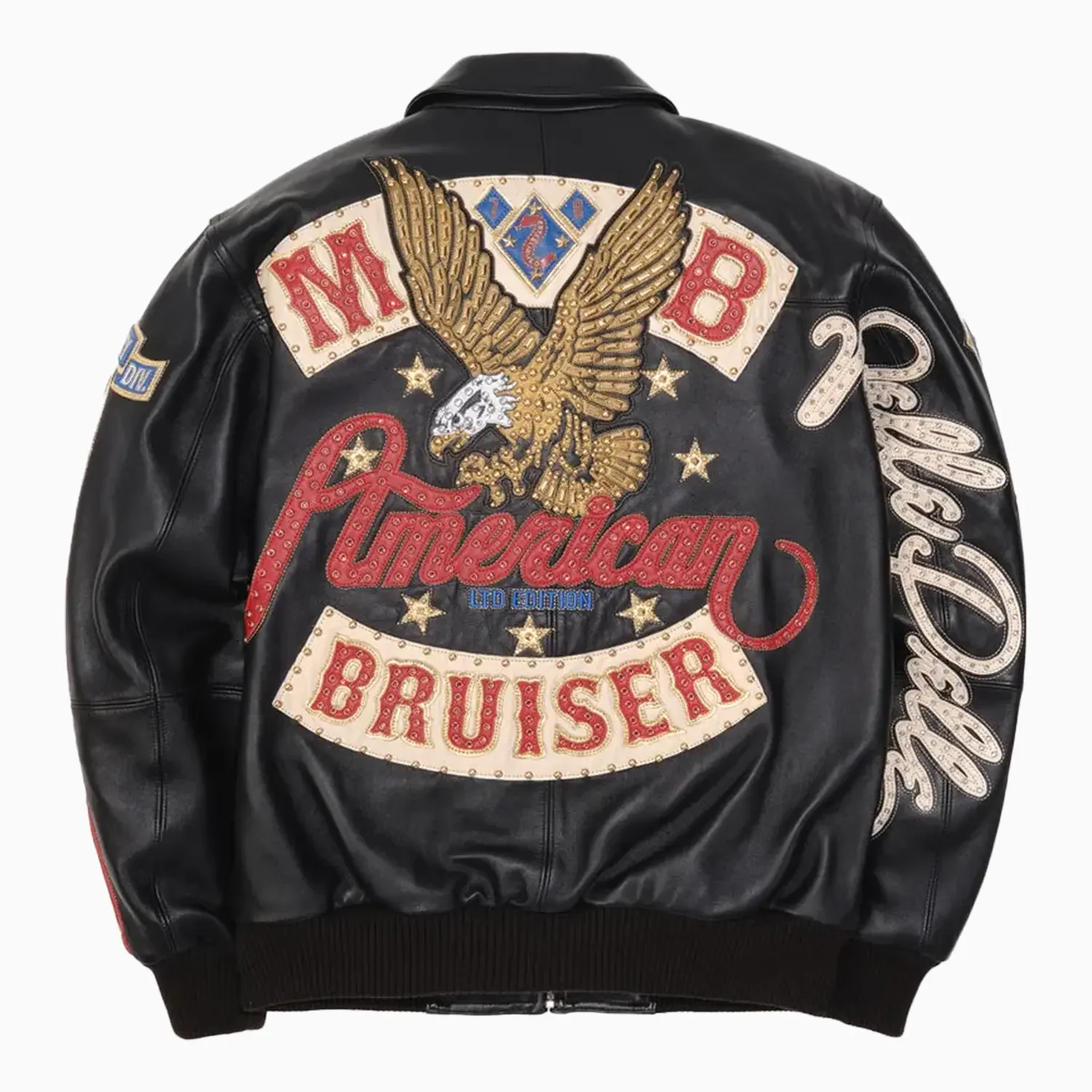 Men's American Bruiser Leather Jacket - Image 2