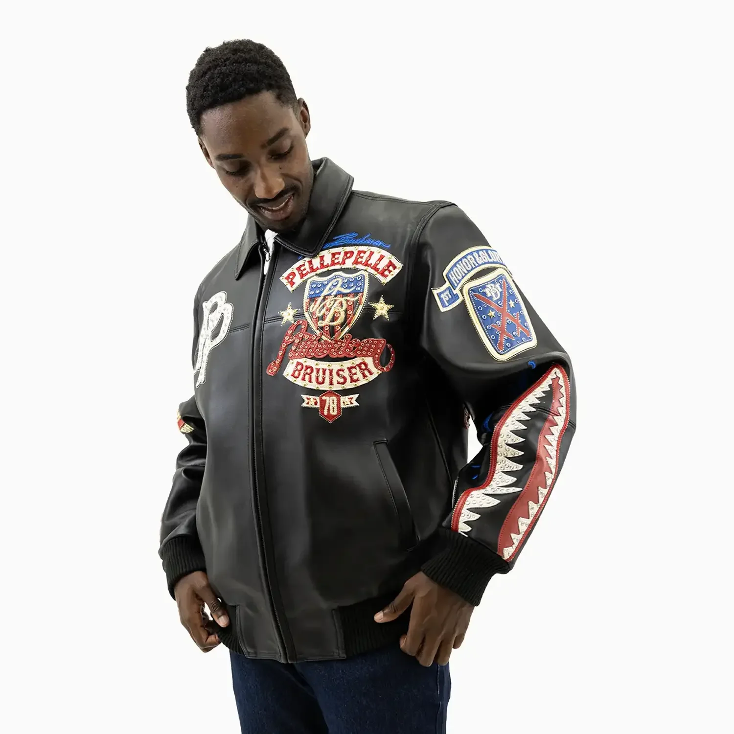 Men's American Bruiser Plush Leather Jacket - Image 3
