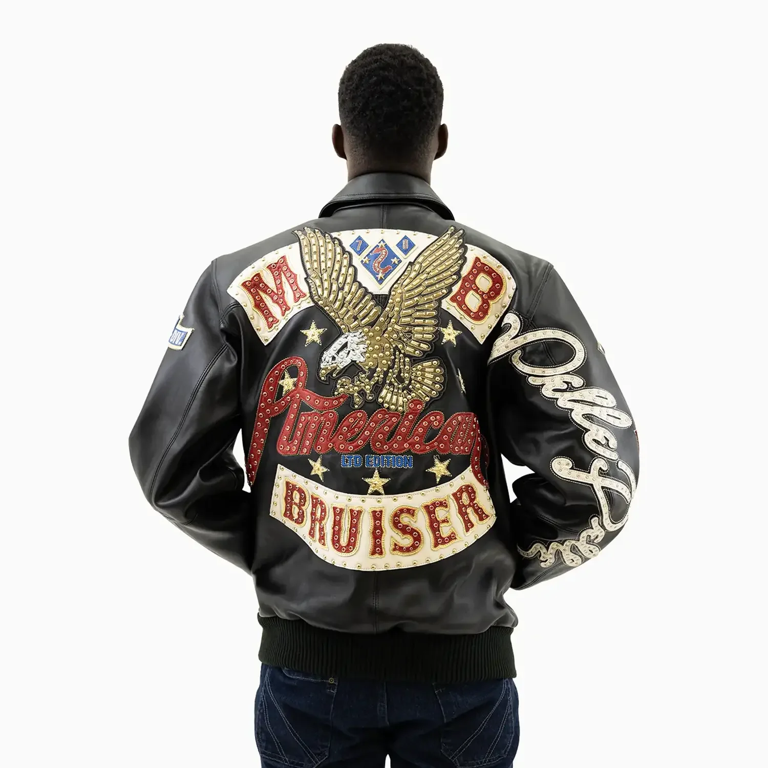 Men's American Bruiser Plush Leather Jacket - Image 5