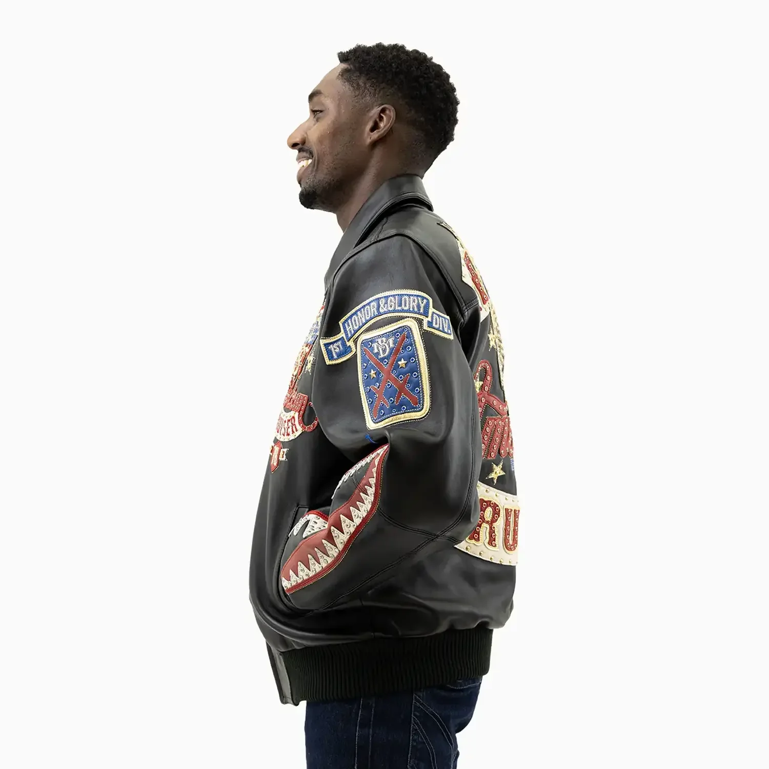 Men's American Bruiser Plush Leather Jacket - Image 7