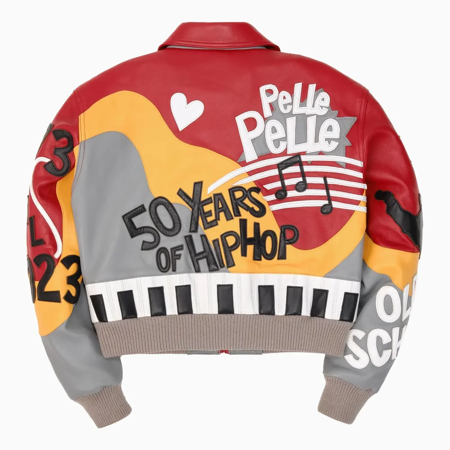 Women's 50 Years Of Hip Hop Crop Leather Jacket - Image 3