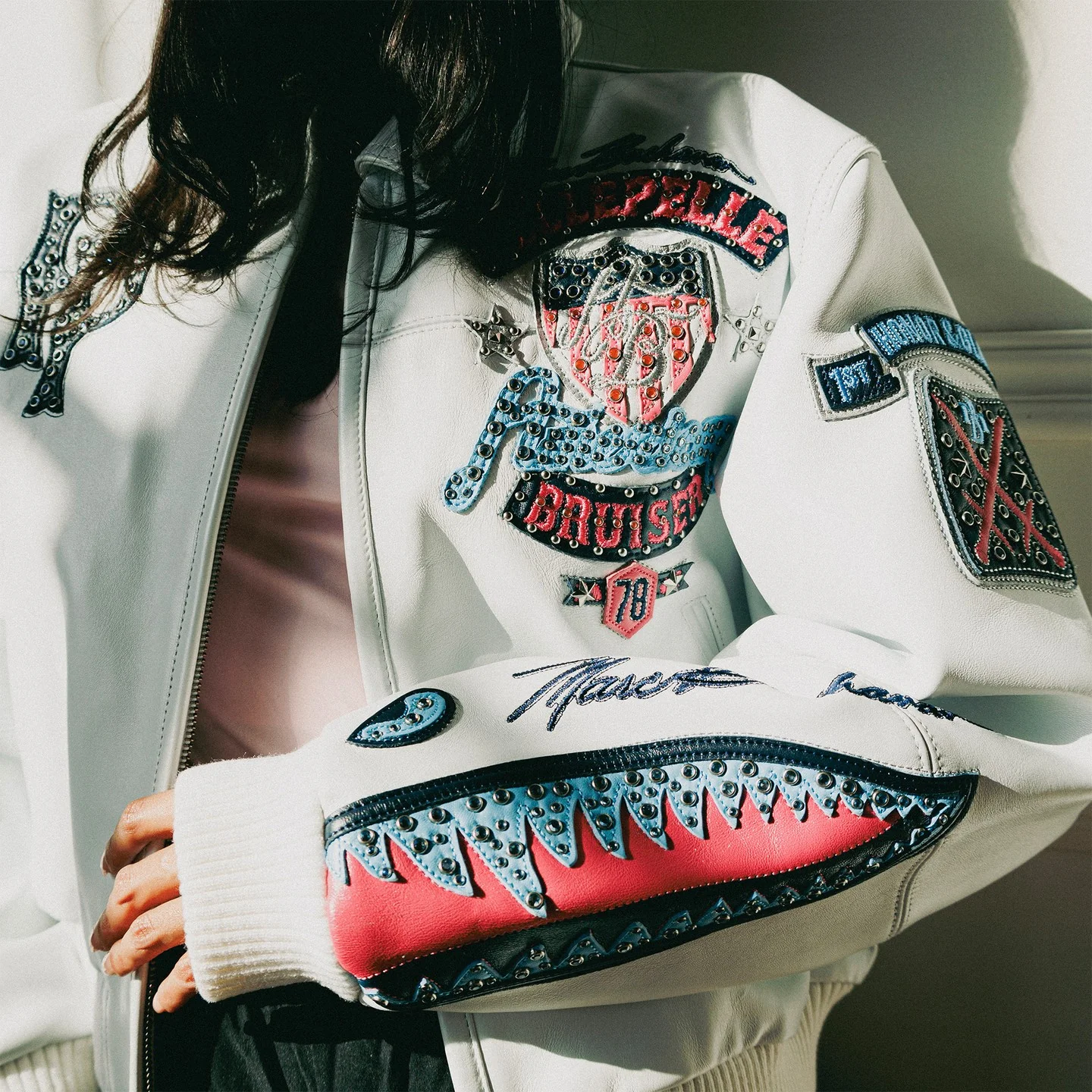 Women's American Bruiser Leather Jacket - Image 6