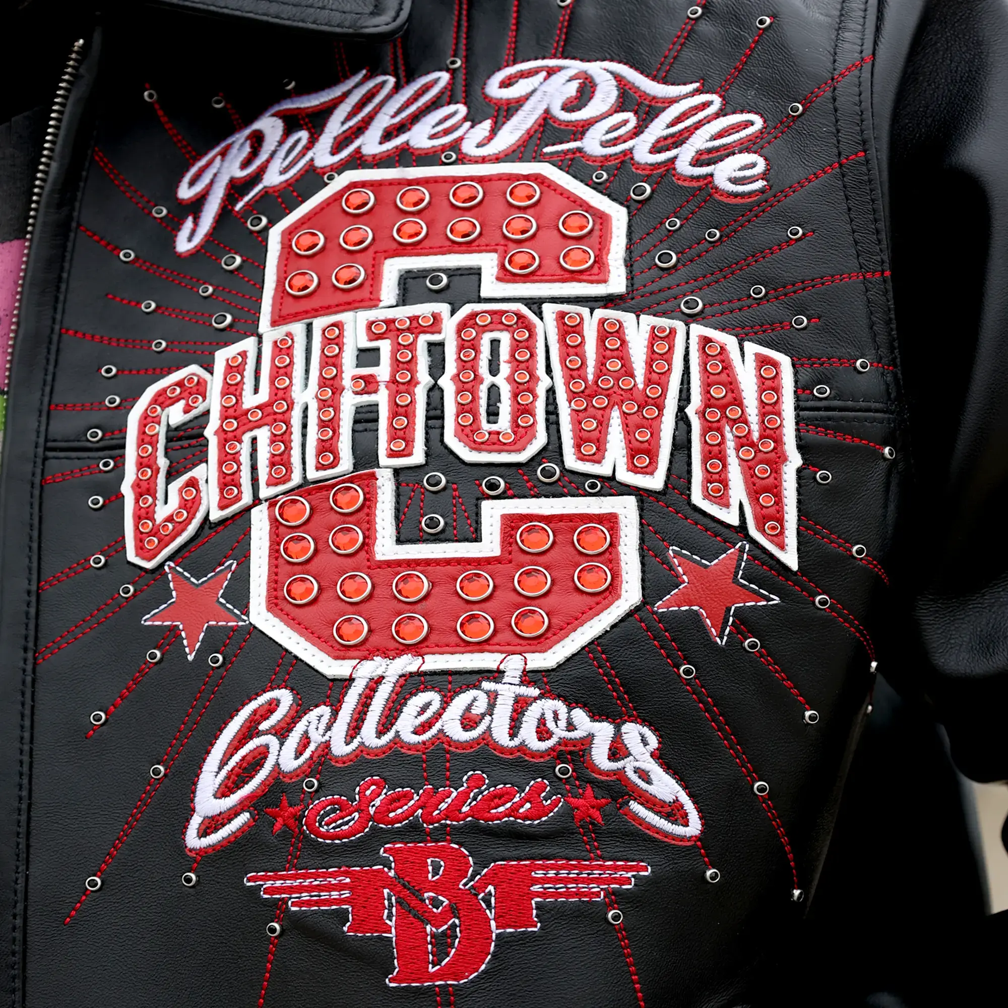 Pelle-Pelle X TB Men's Chi-Town Leather Jacket - Image 8