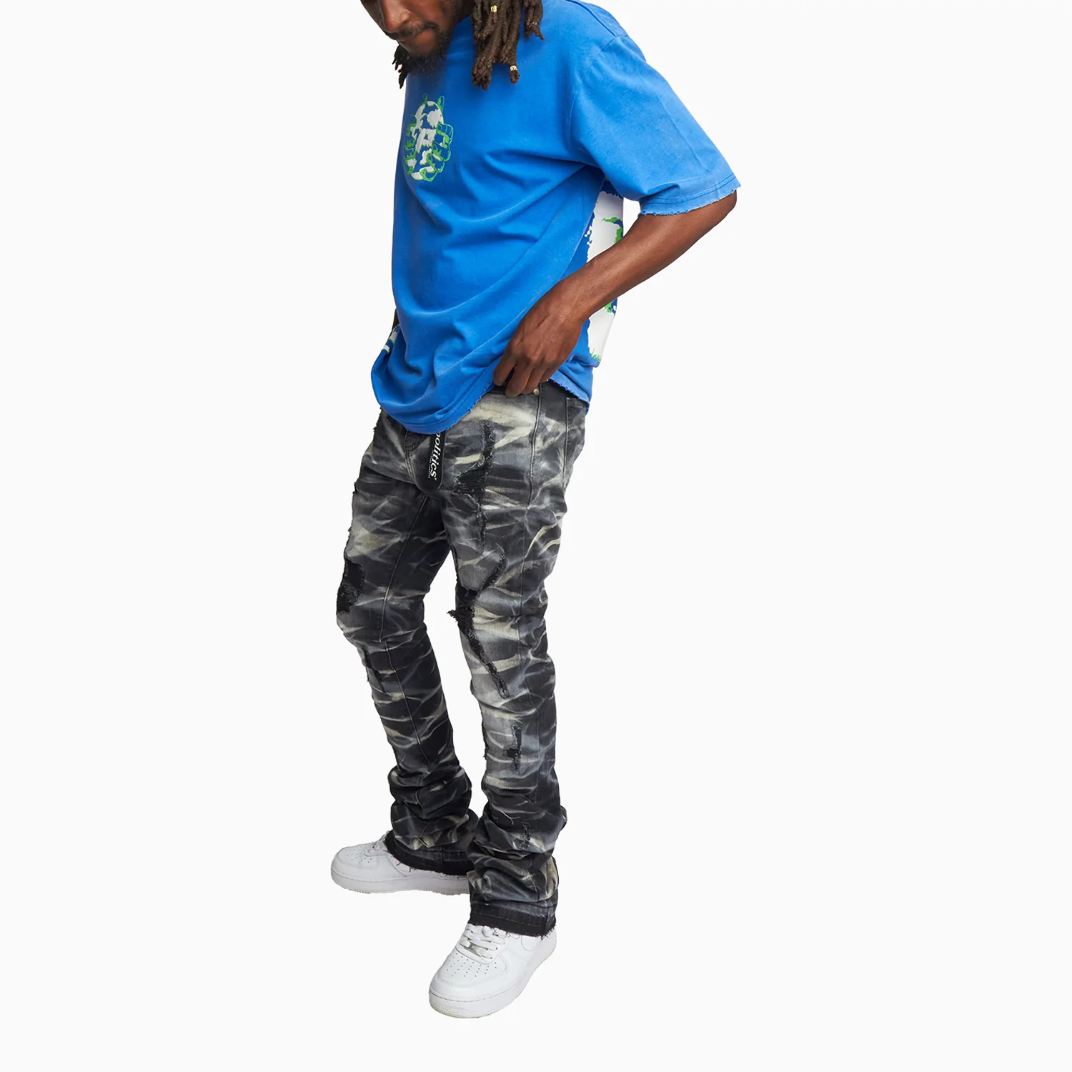 Men's Marcel Super Stacked Denim Pant - Image 2