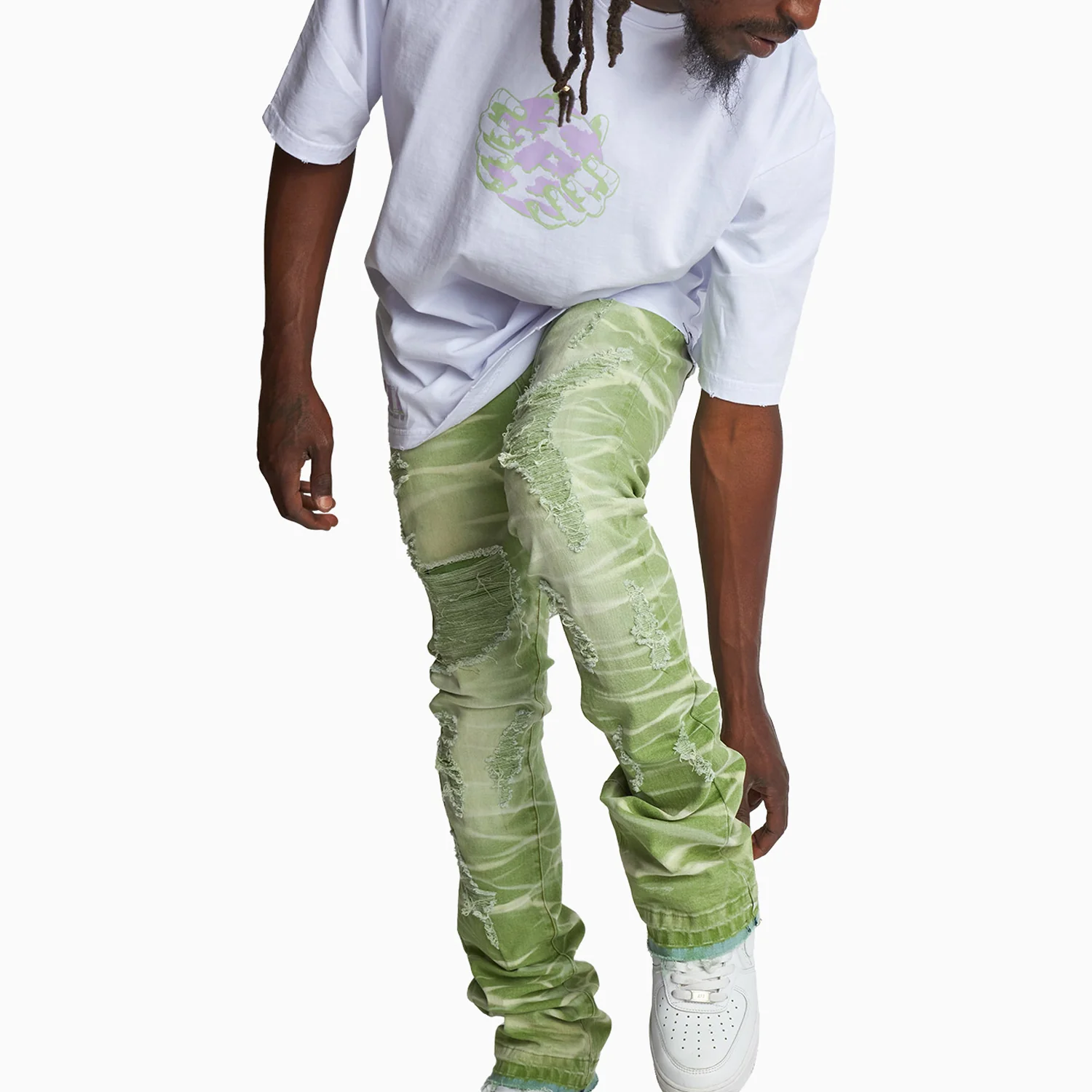 Men's Marcel Super Stacked Denim Pant - Image 2