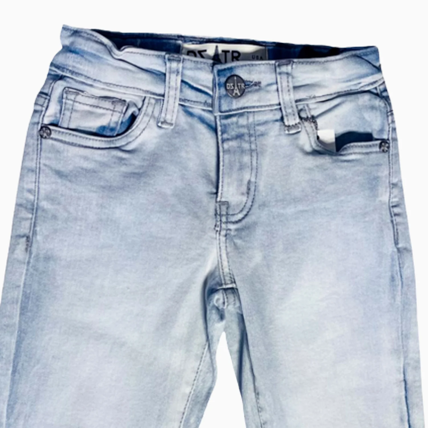 Kid's Ice Blue Skinny Denim Jeans Pant - Image 3