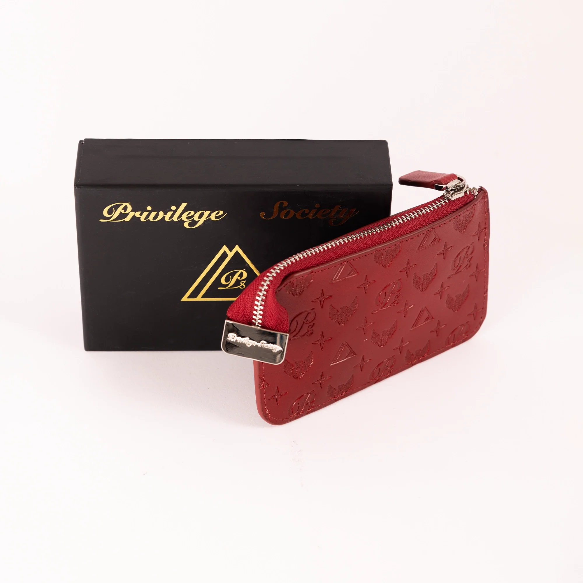 Men's Monogram Leather Keychain Wallet - Image 2