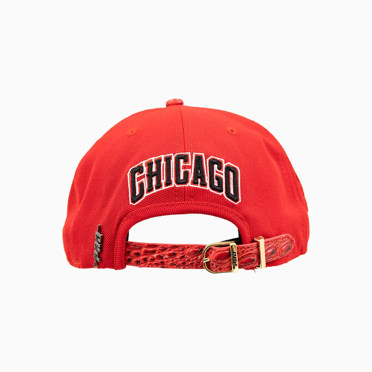 Chicago Bulls NBA Leather Visor Flatbrim Snapback Hat - Image 2