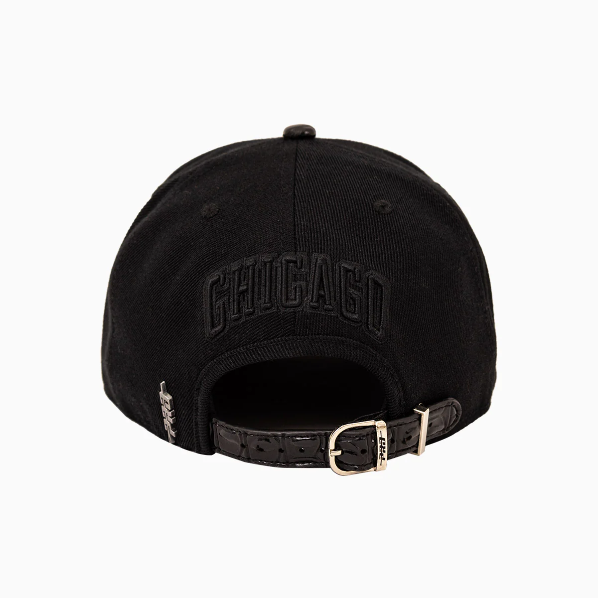 Chicago Bulls NBA Leather Visor Snapback Hat - Image 2