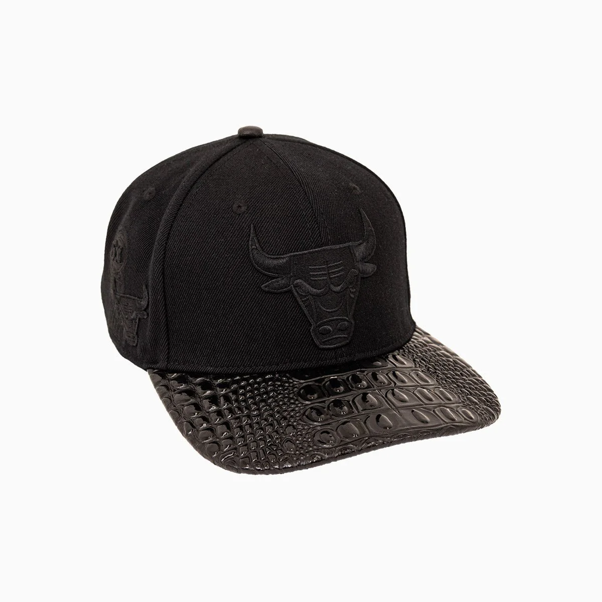 Chicago Bulls NBA Leather Visor Snapback Hat - Image 5