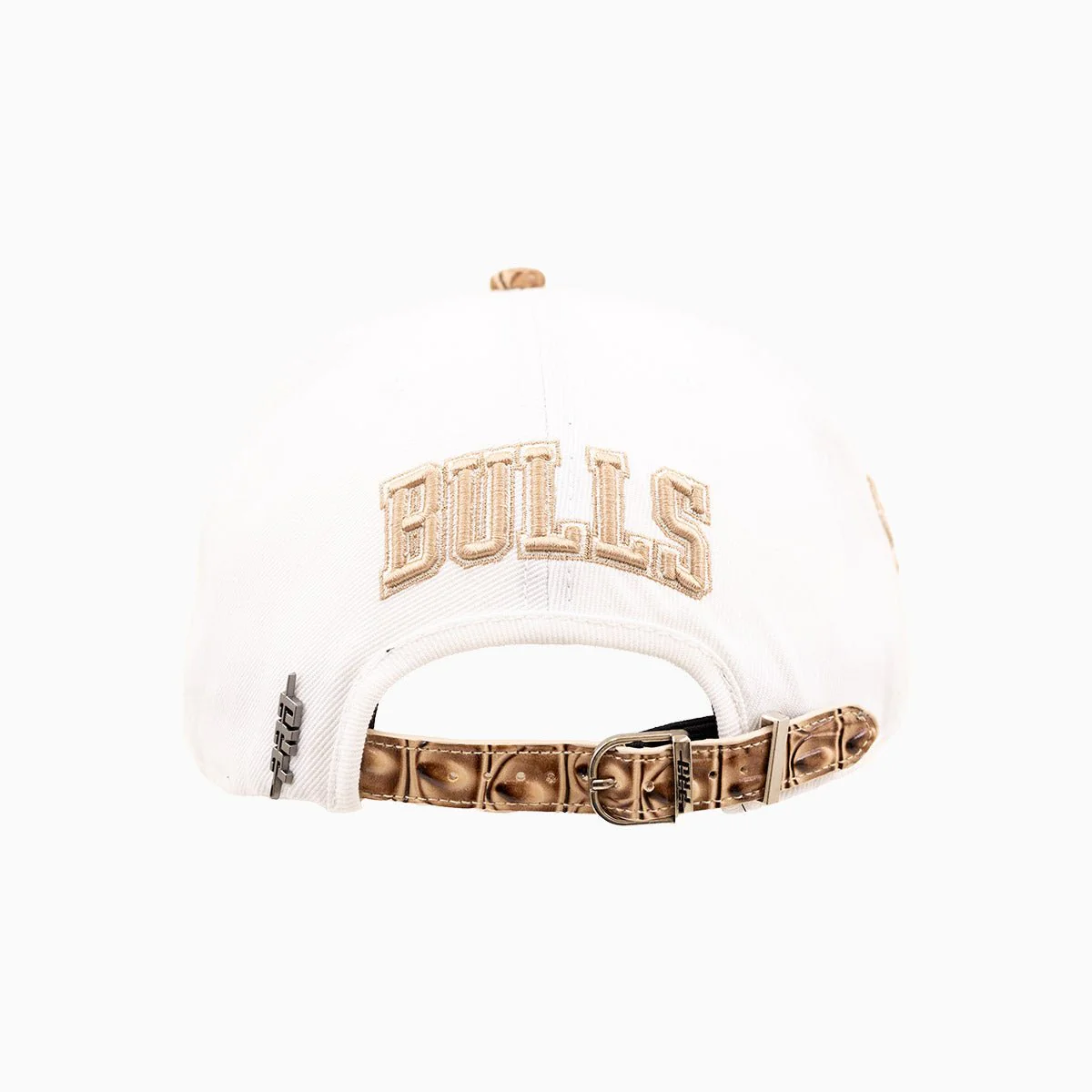 Chicago Bulls NBA Leather Visor Wool Flat Snapback Hat - Image 2