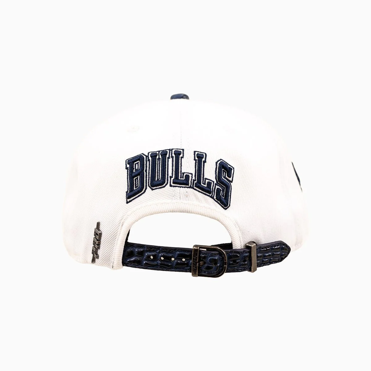 Chicago Bulls NBA Leather Visor Wool Snapback Hat - Image 2