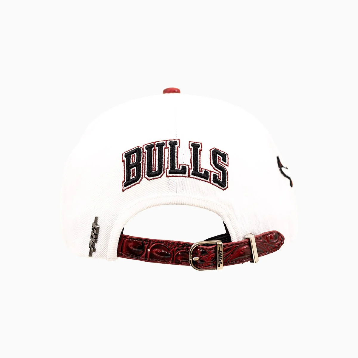 Chicago Bulls NBA Leather Visor Wool Snapback Hat - Image 2
