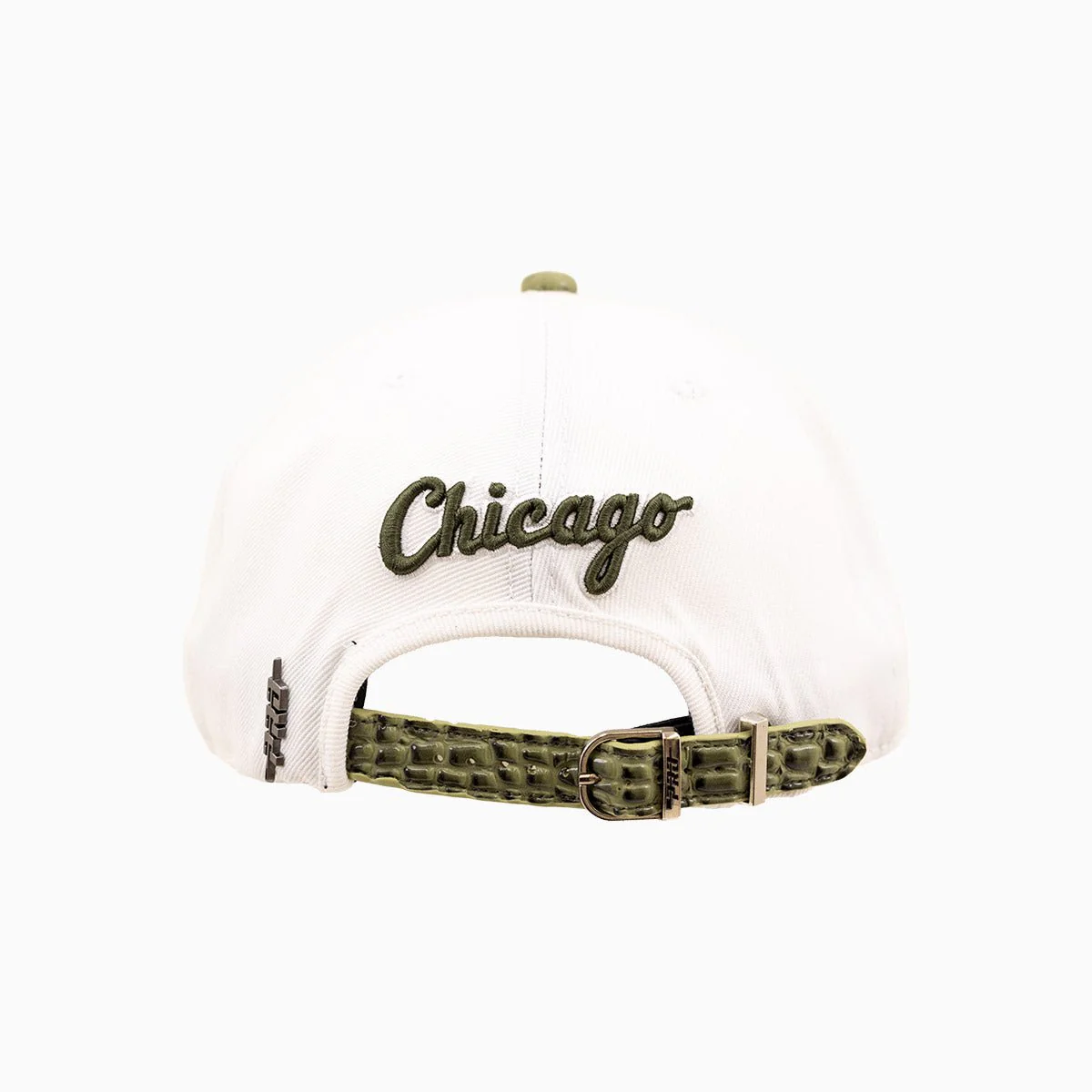 Chicago White Sox MLB Leather Visor Wool Snapback Hat - Image 2