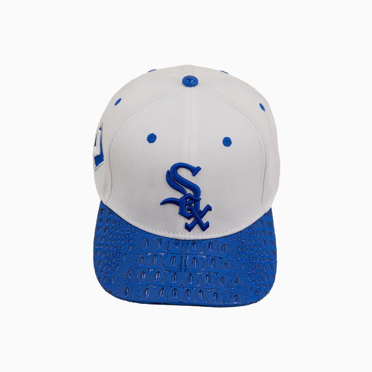 Chicago White Sox MLB Leather Visor Wool Snapback Hat